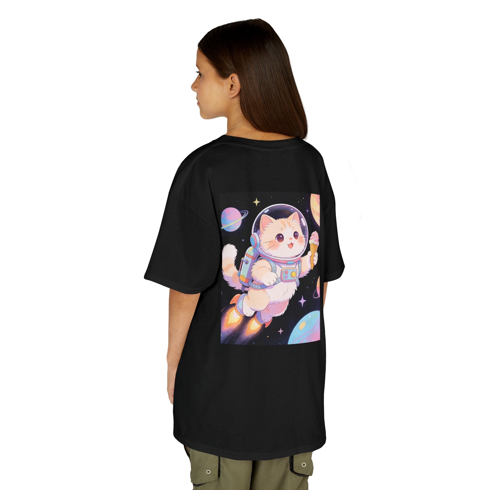 Kids Astronaut Cat Tee — Cute Space Puppy in Spacesuit Kids T-Shirt