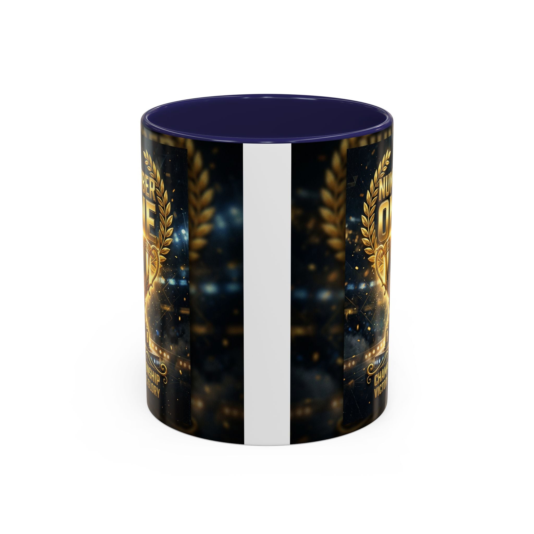 Number One Trophy Coffee Mug — Championship Victory & Glory Accent Mug