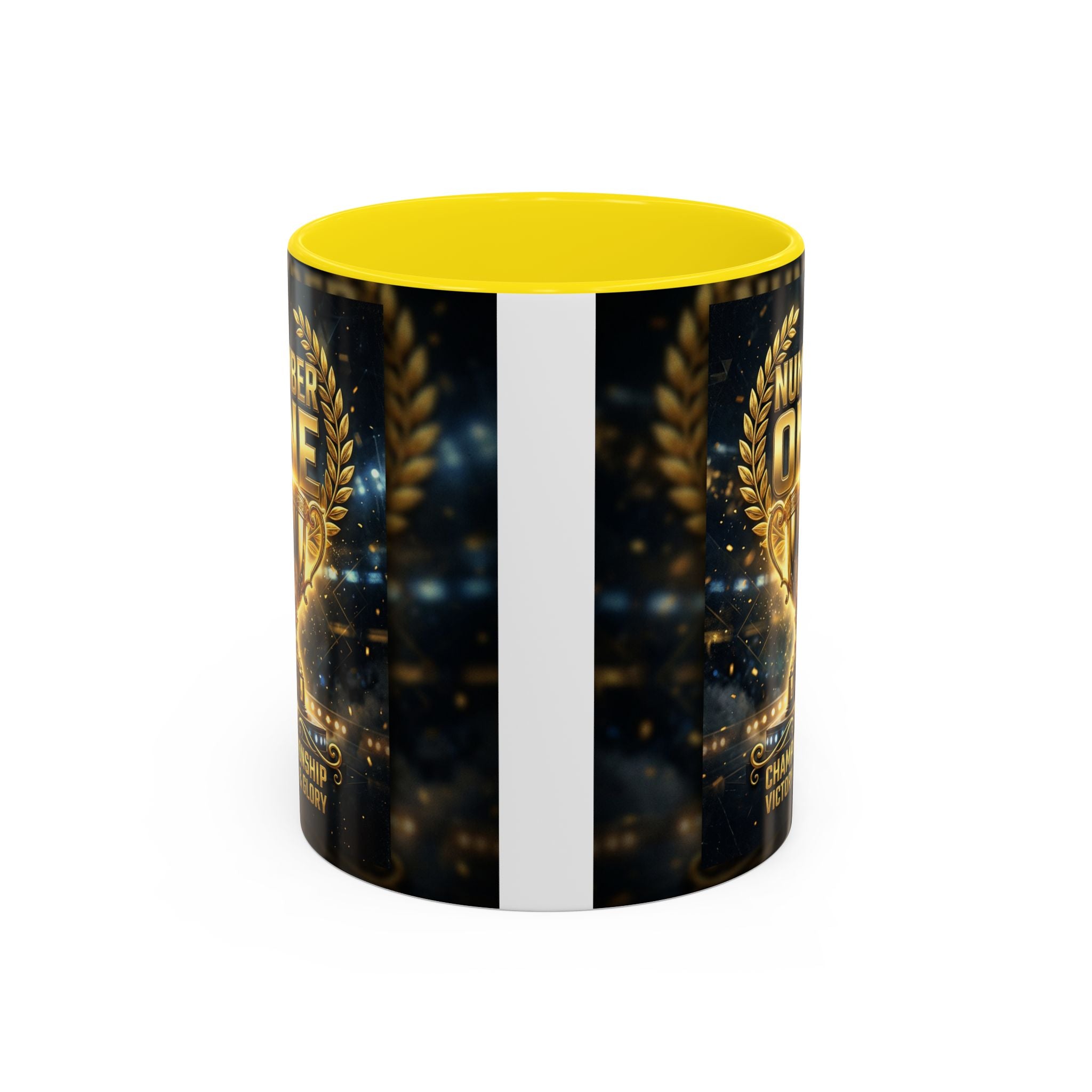 Number One Trophy Coffee Mug — Championship Victory & Glory Accent Mug