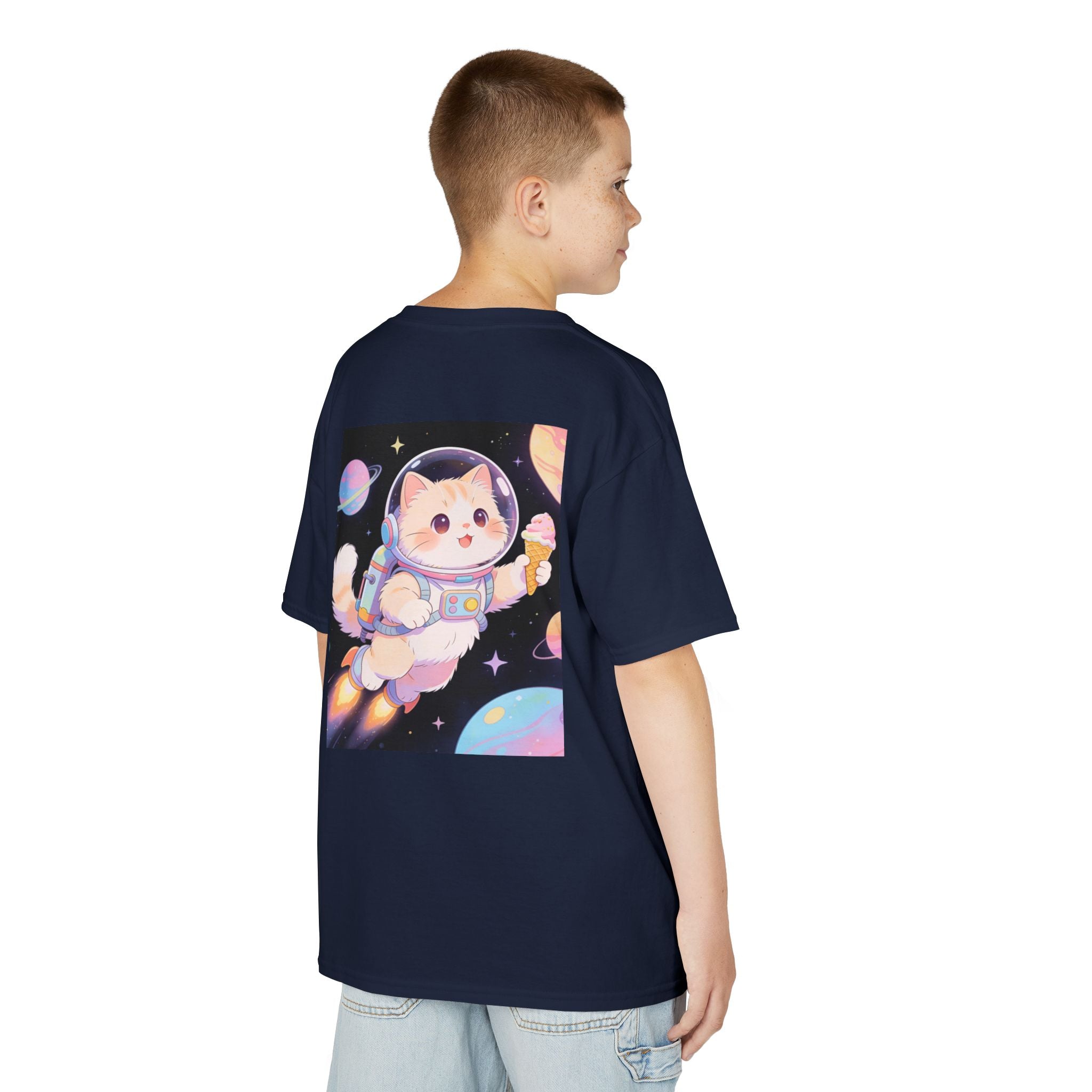 Kids Astronaut Cat Tee — Cute Space Puppy in Spacesuit Kids T-Shirt