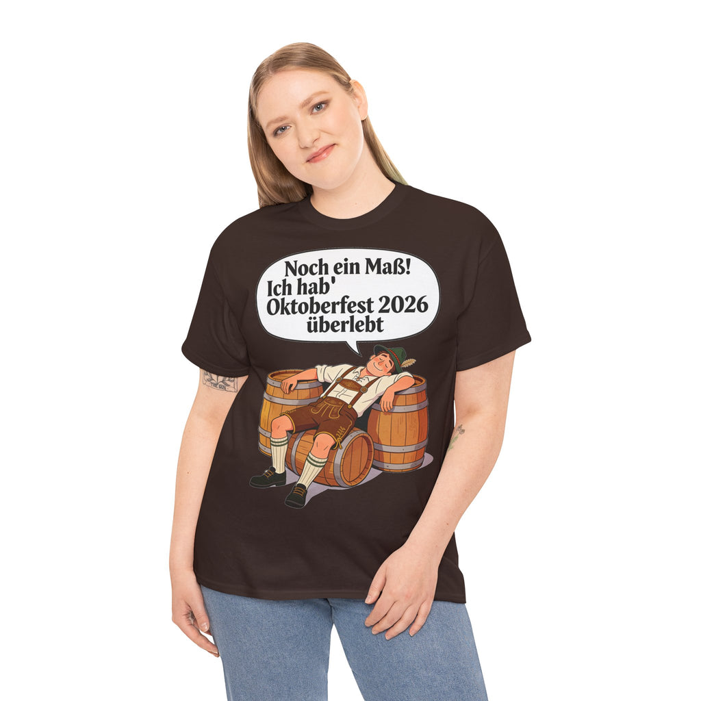 Oktoberfest 2026 T-Shirt – „Noch ein Maß! Ich hab' Oktoberfest 2026 überlebt“ Beer-Festival-Shirt