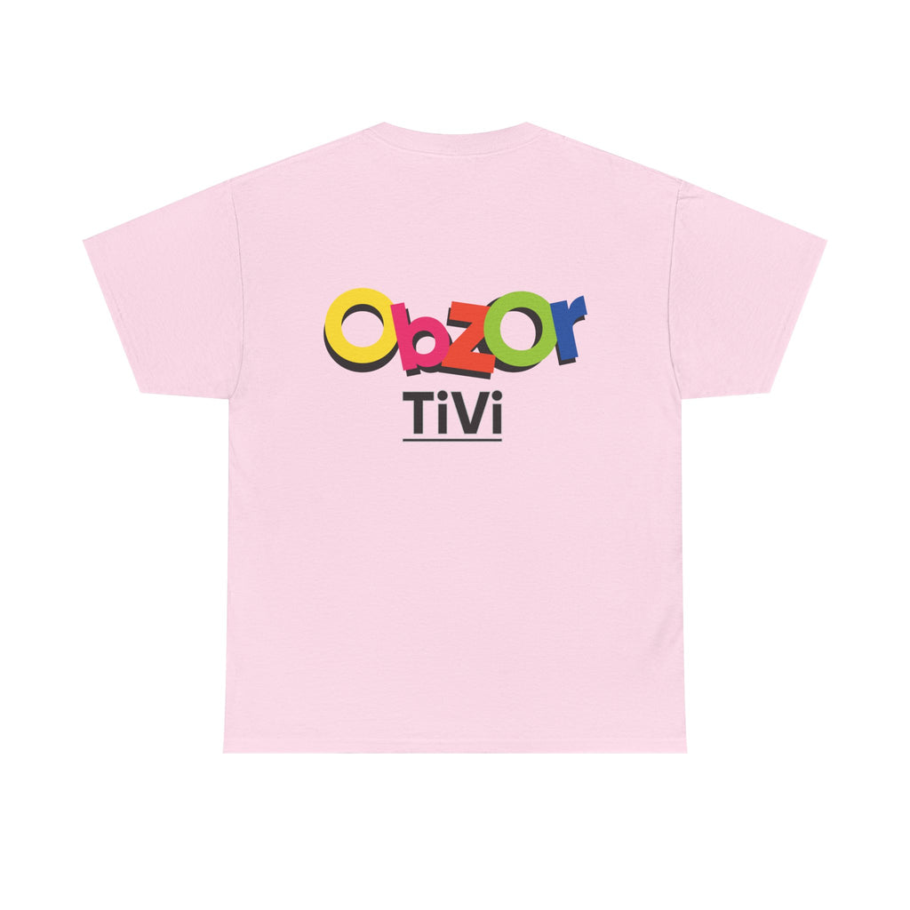 T-Shirt — Colorful "Obzor TiVi" Logo Tee