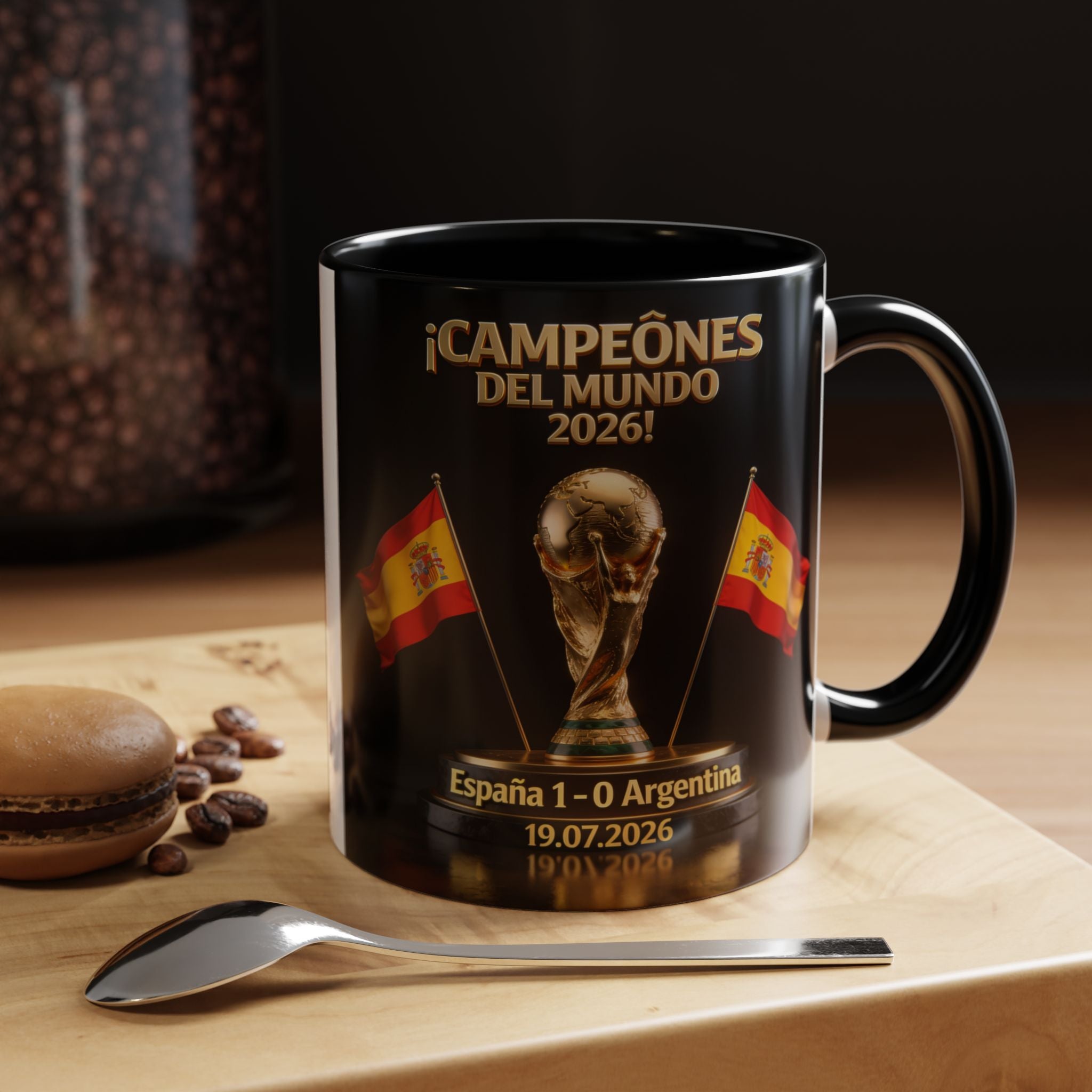 World Cup Champions 2026 Coffee Mug — ¡Campeones del Mundo! España 1-0 Argentina (11/15oz)