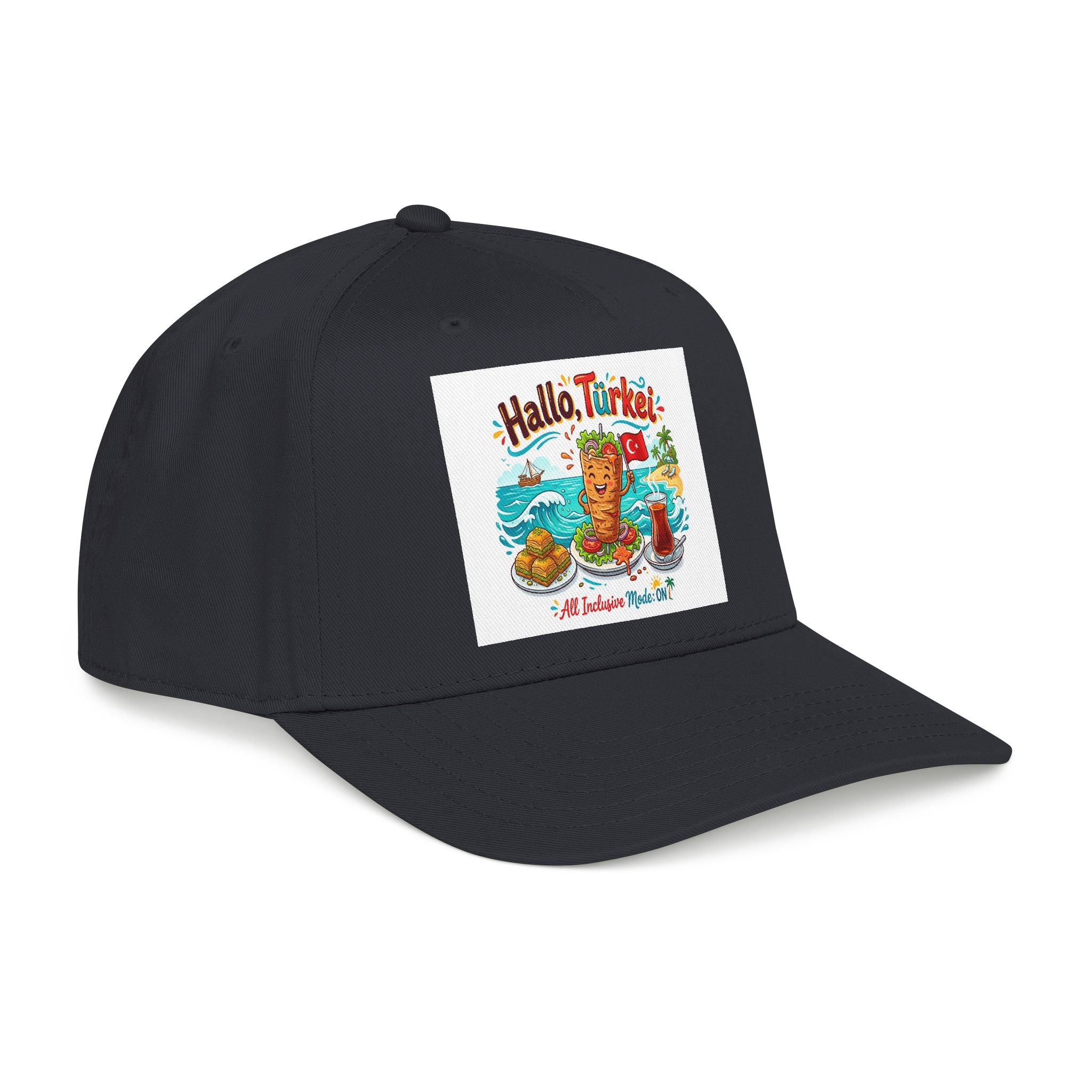Hallo Turkey Beach Baseball Cap — Tropical Thanksgiving Vacation Vibe