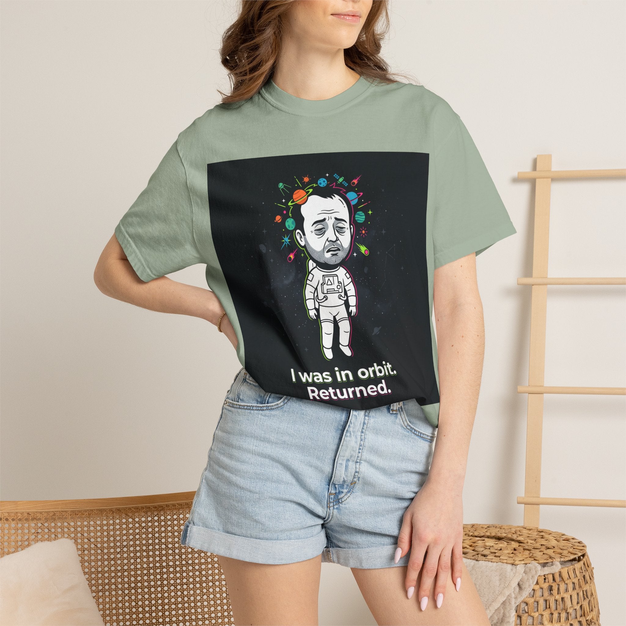 T-Shirt — "I Was in Orbit. Returned." Astronaut Graphic Tee