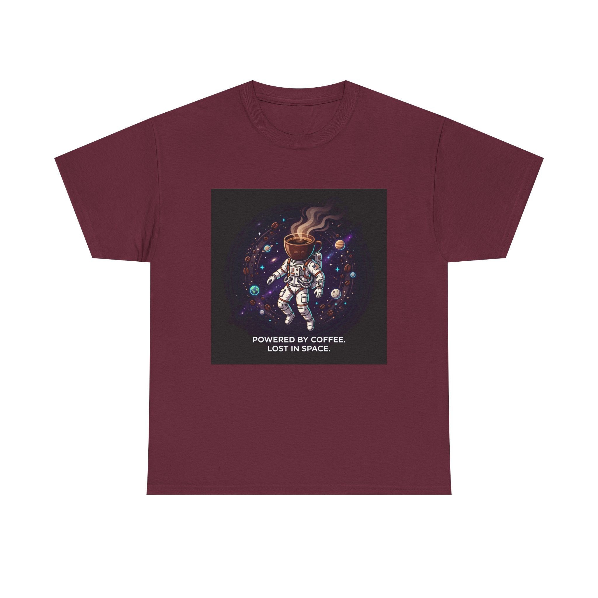 Astronaut Coffee T‑Shirt — "Powered by Coffee, Lost in Space" Space Tee