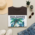 Peak Summer Performance T-Shirt — Retro Palm Tree & Relaxing Robot Graphic Tee