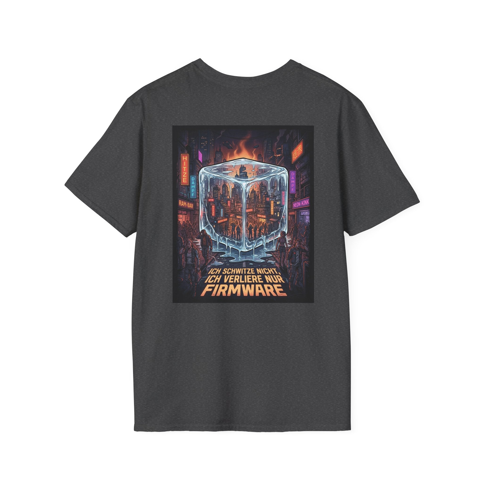 Firmware Humor T‑Shirt — "Ich schwitze nicht, ich verliere nur Firmware" Cyberpunk Tee