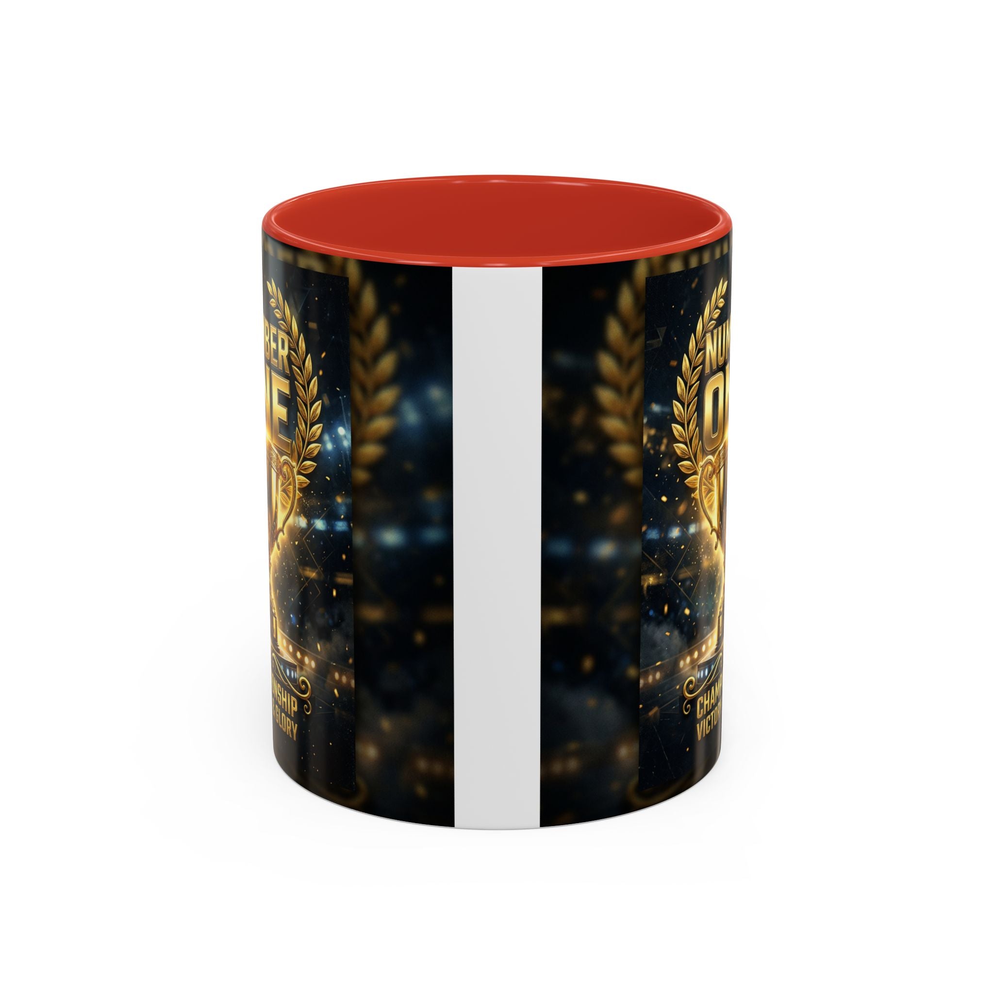 Number One Trophy Coffee Mug — Championship Victory & Glory Accent Mug