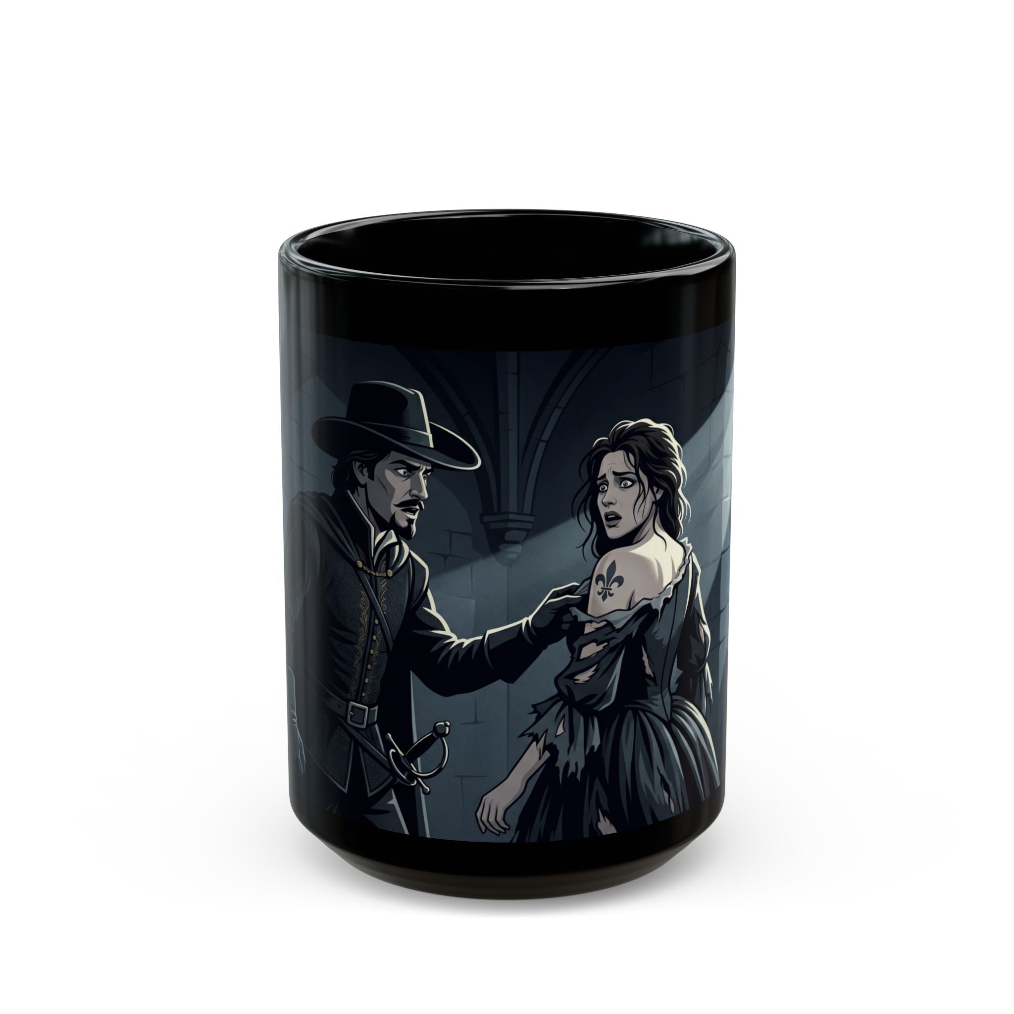 Gothic Musketeer Encounter Mug — Dark Romantic 11oz/15oz Coffee Cup