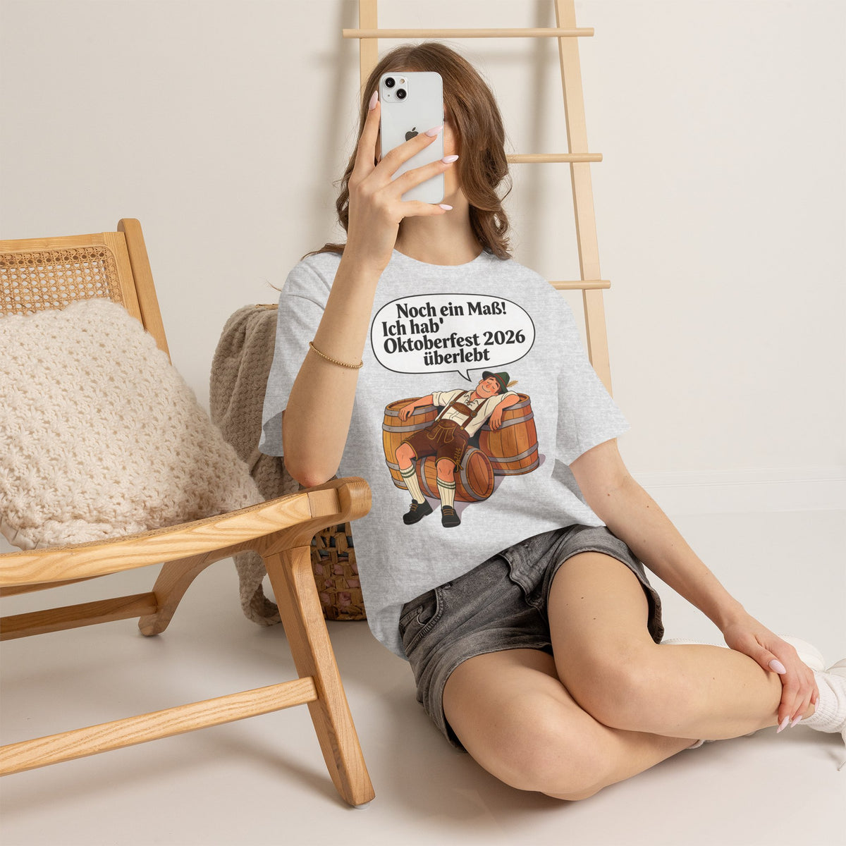 Oktoberfest 2026 T-Shirt – „Noch ein Maß! Ich hab' Oktoberfest 2026 überlebt“ Beer-Festival-Shirt