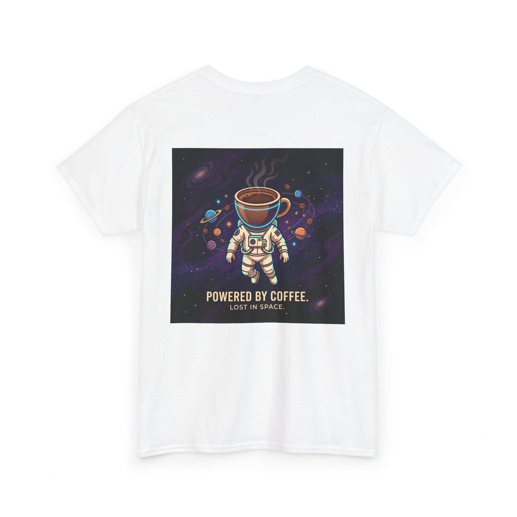 Astronaut Coffee T‑Shirt — "Powered by Coffee, Lost in Space" Space Tee