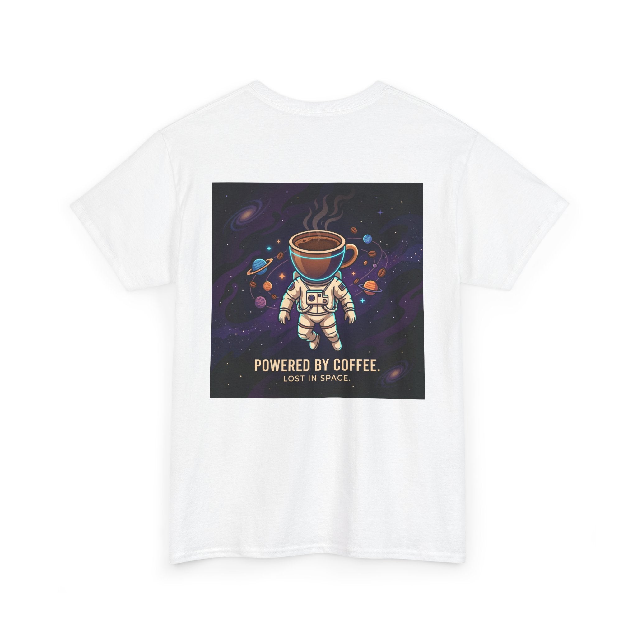 Astronaut Coffee T‑Shirt — "Powered by Coffee, Lost in Space" Space Tee