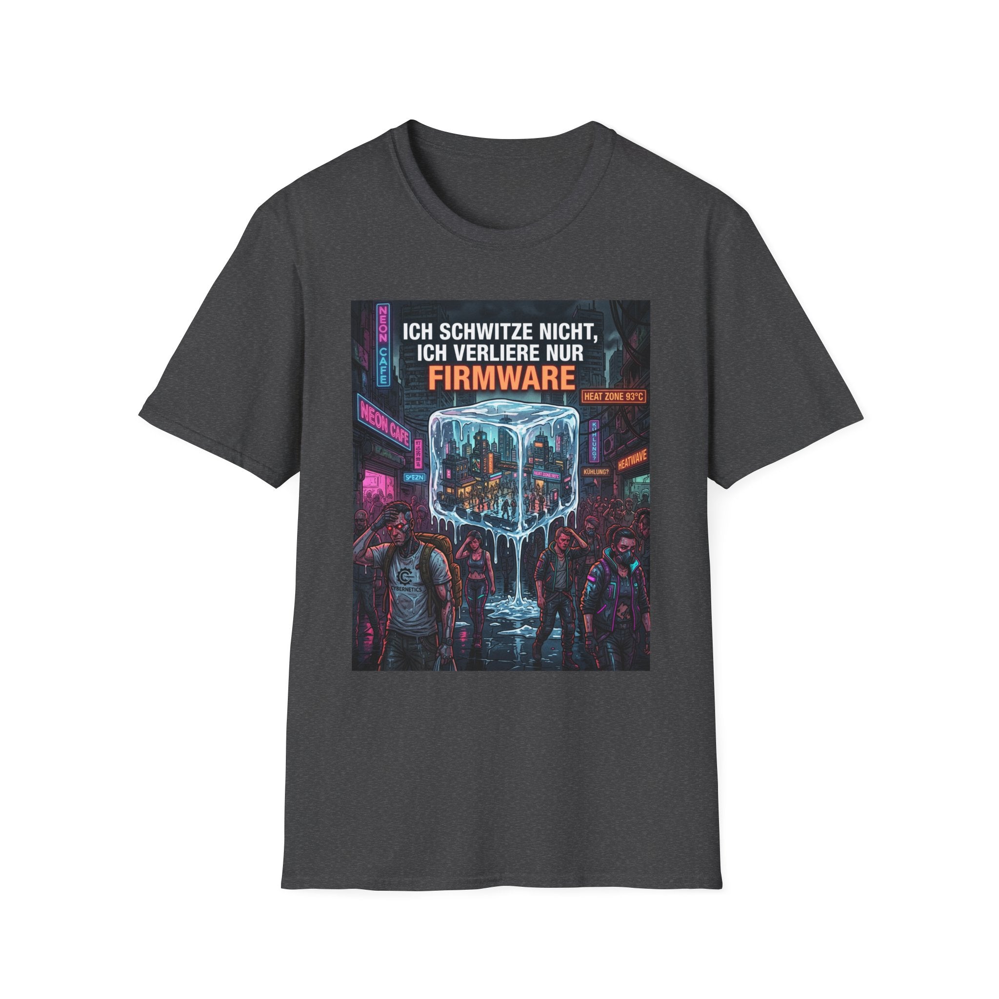 Firmware Humor T‑Shirt — "Ich schwitze nicht, ich verliere nur Firmware" Cyberpunk Tee