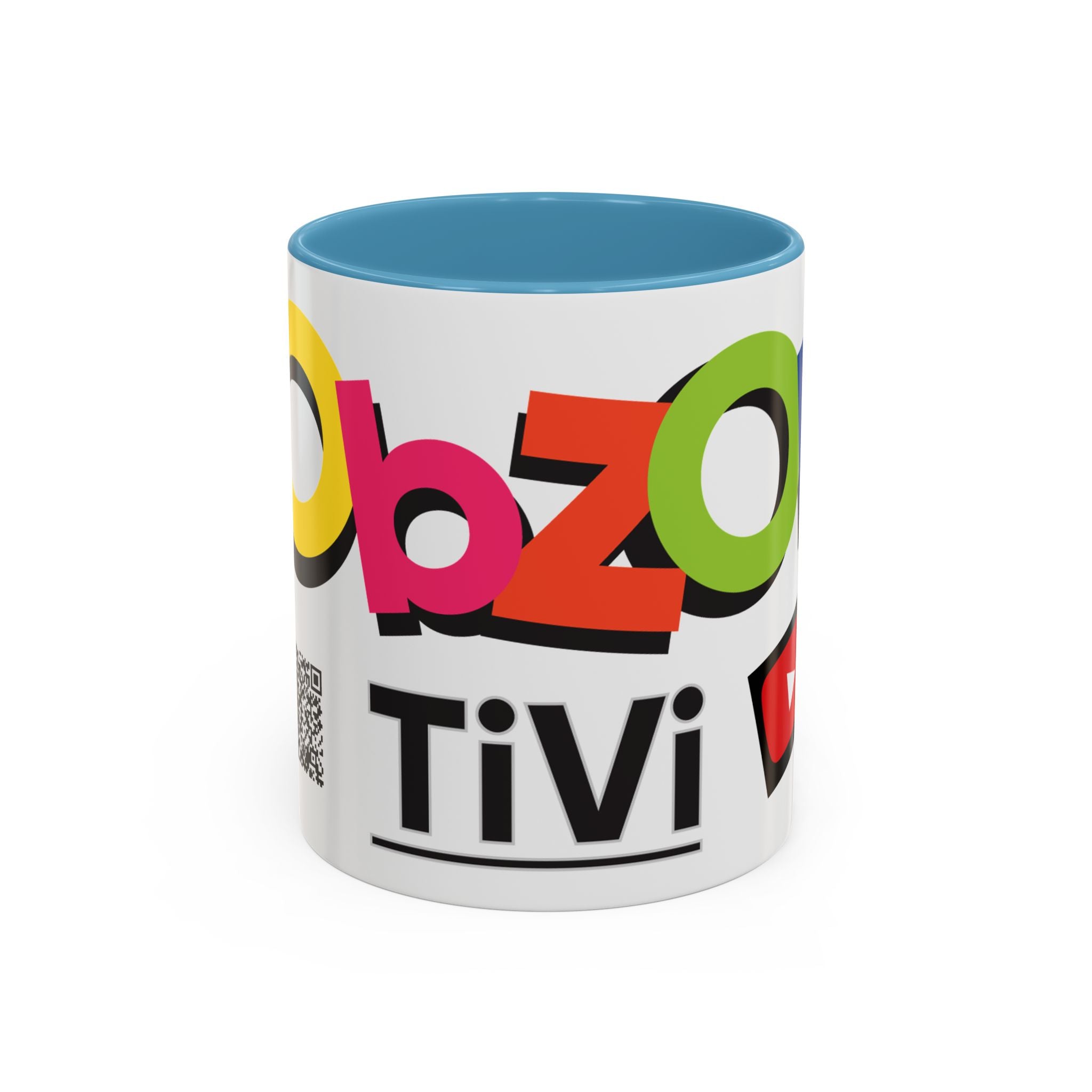 Accent Coffee Mug Obzor TiVi — Colorful YouTube Creator Logo Design (11/15 oz)