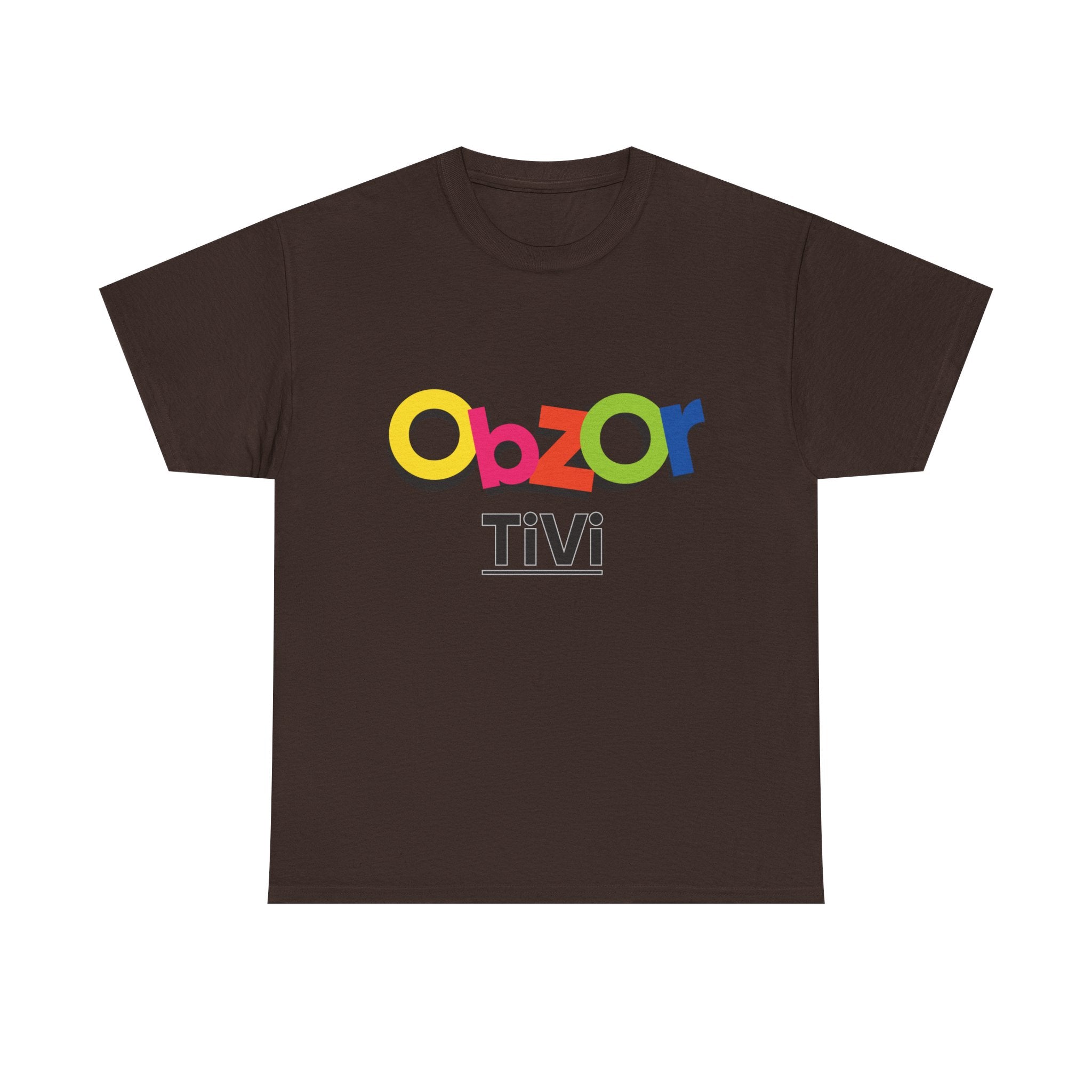 T-Shirt — Colorful "Obzor TiVi" Logo Tee