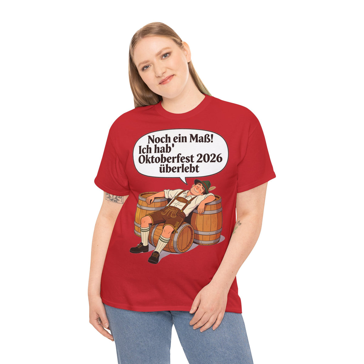 Oktoberfest 2026 T-Shirt – „Noch ein Maß! Ich hab' Oktoberfest 2026 überlebt“ Beer-Festival-Shirt