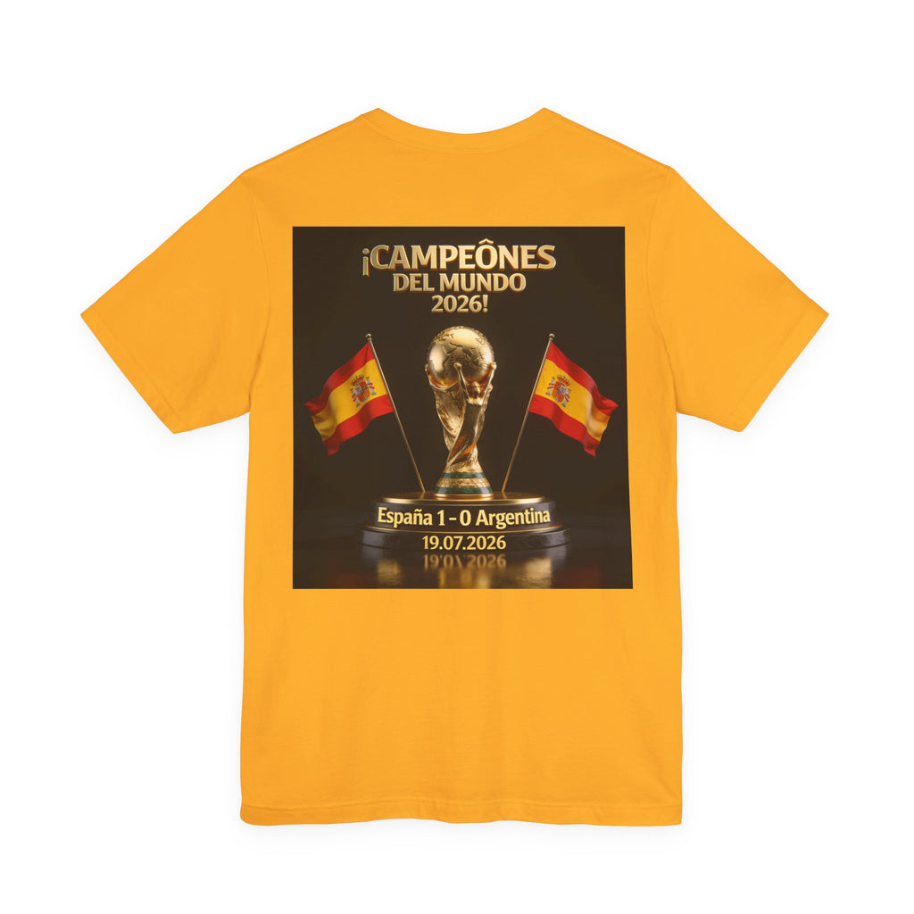 World Cup Champions 2026 Tee — ¡Campeones del Mundo 2026! España 1-0 Argentina (19.07.2026)