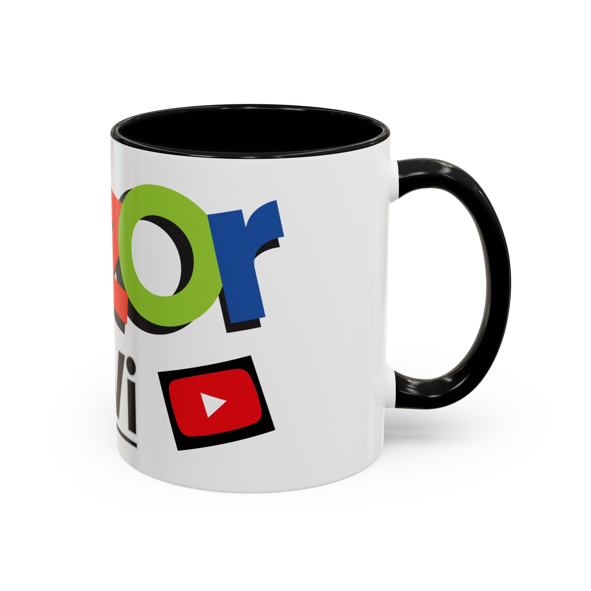 Accent Coffee Mug Obzor TiVi — Colorful YouTube Creator Logo Design (11/15 oz)