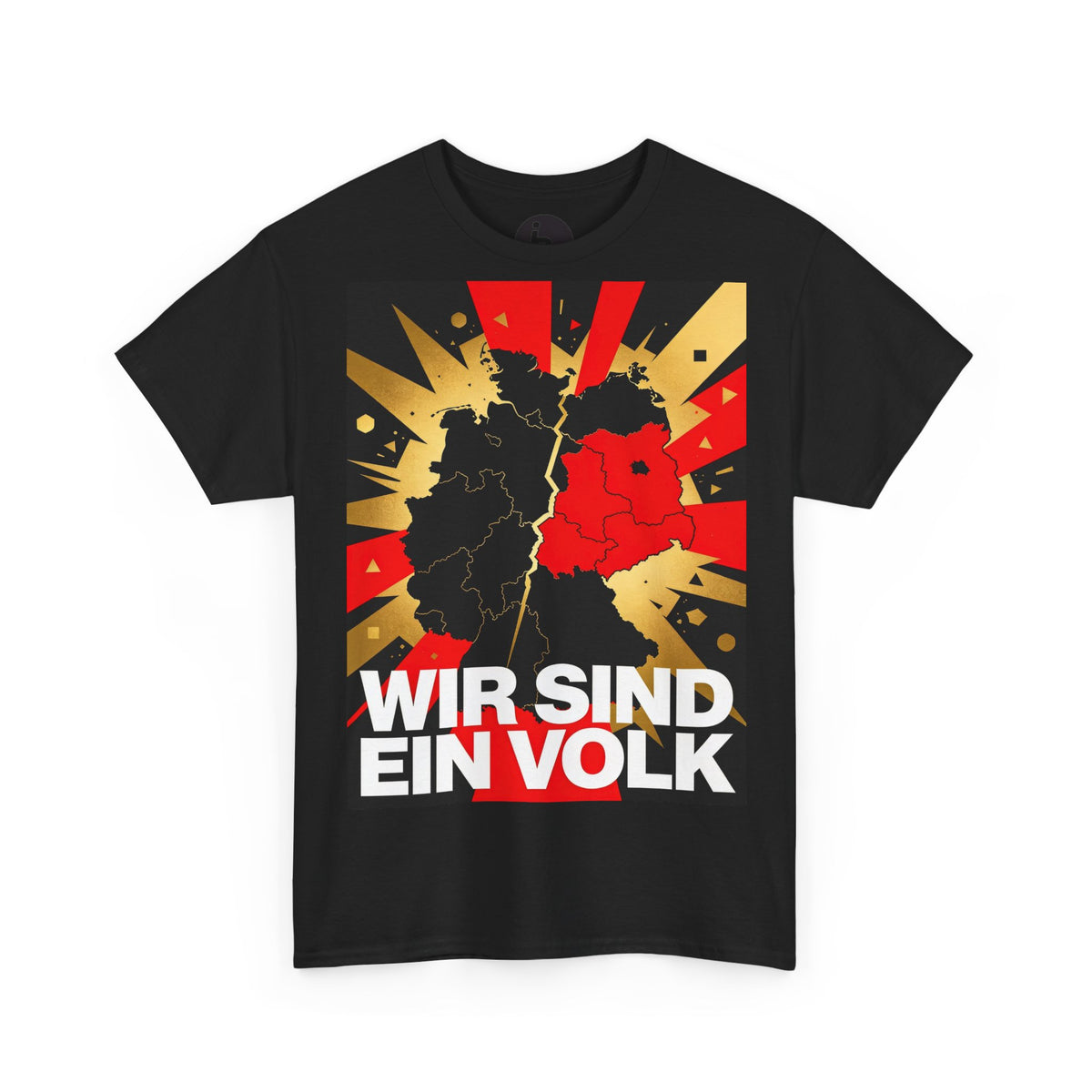 T-Shirt „WIR SIND EIN VOLK“ - Erinnerung, Retro‑Poster‑Style