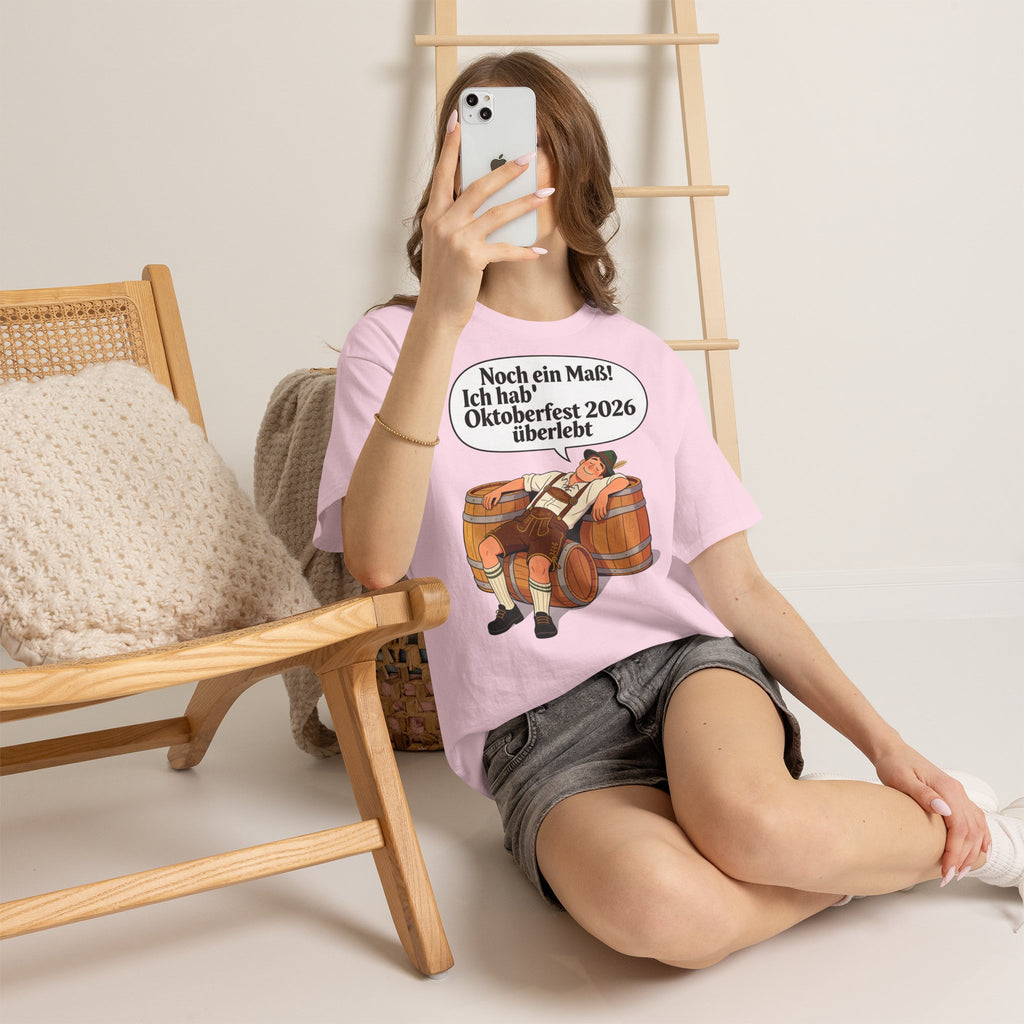 Oktoberfest 2026 T-Shirt – „Noch ein Maß! Ich hab' Oktoberfest 2026 überlebt“ Beer-Festival-Shirt