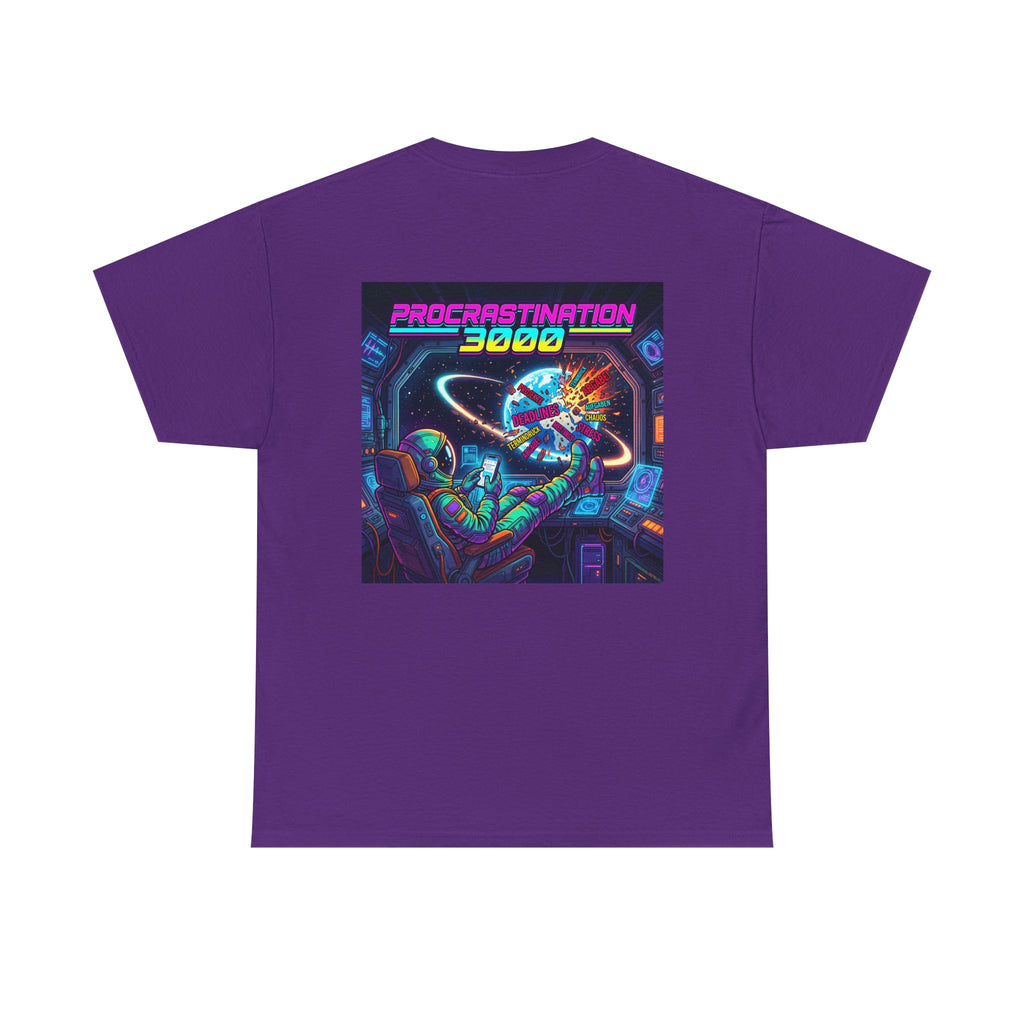 T-Shirt — "Procrastination 3000" Retro Futuristic Space Tee