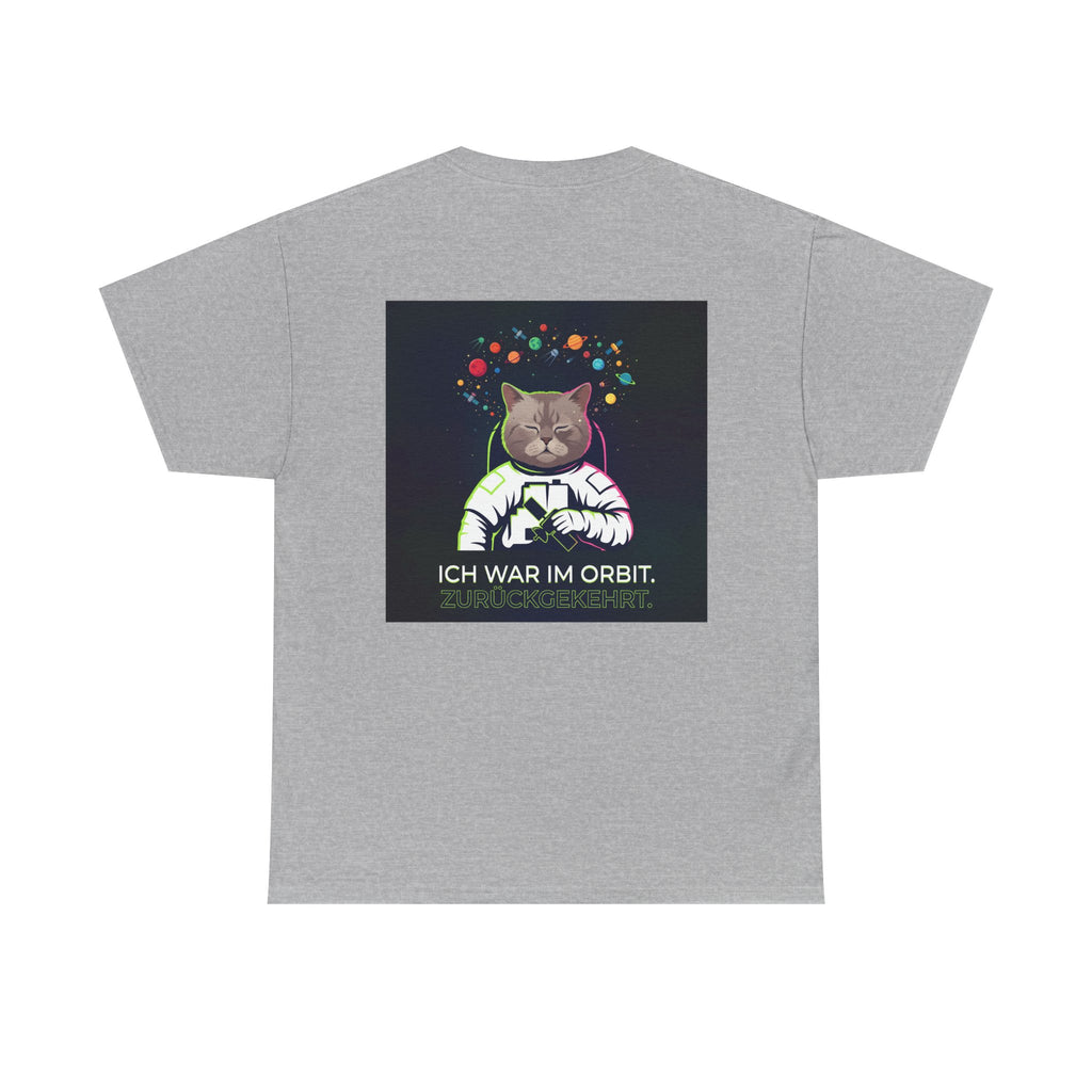 Astronaut Cat T-Shirt — "Ich war im Orbit. Zurückgekehrt." German Space Cat Tee
