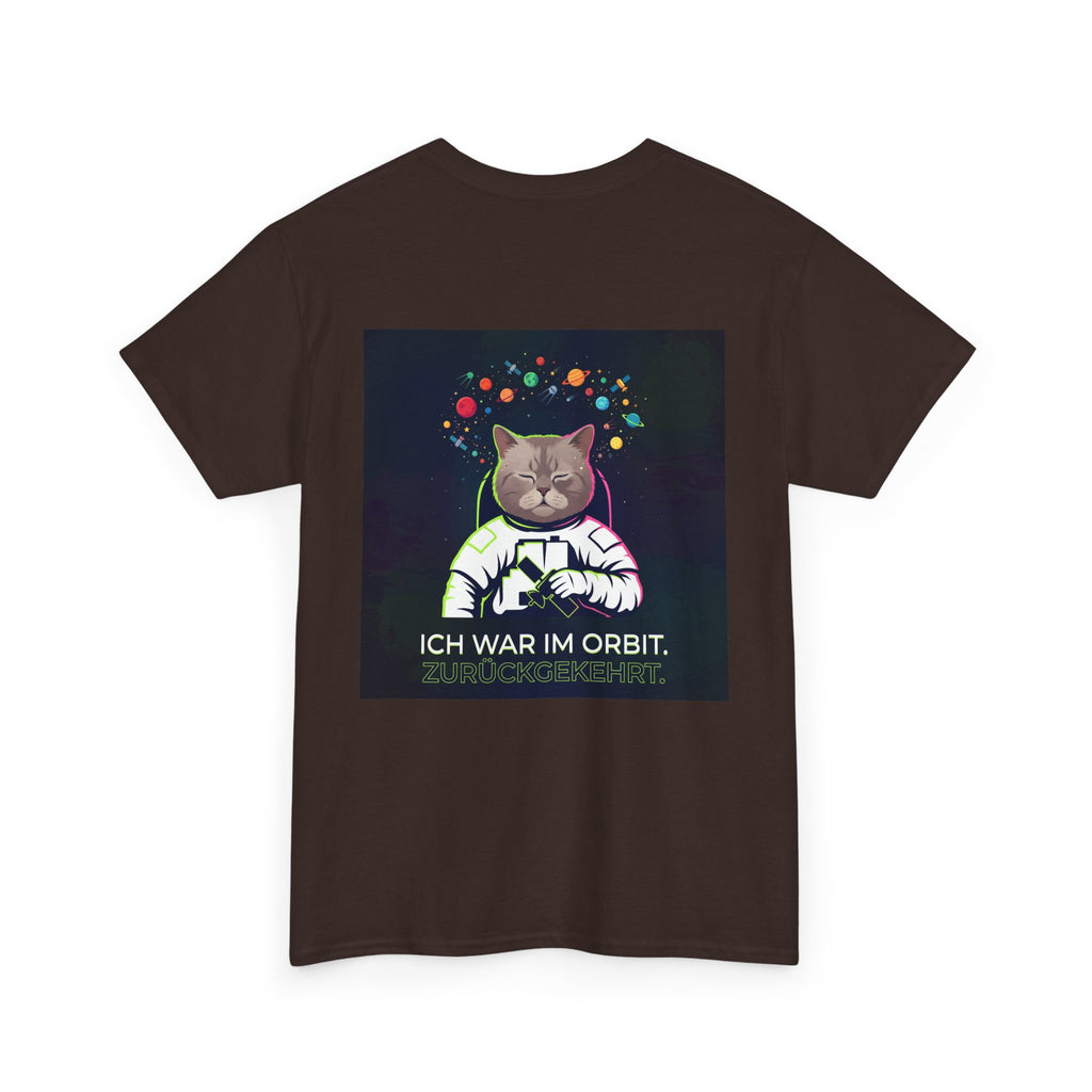 Astronaut Cat T-Shirt — "Ich war im Orbit. Zurückgekehrt." German Space Cat Tee
