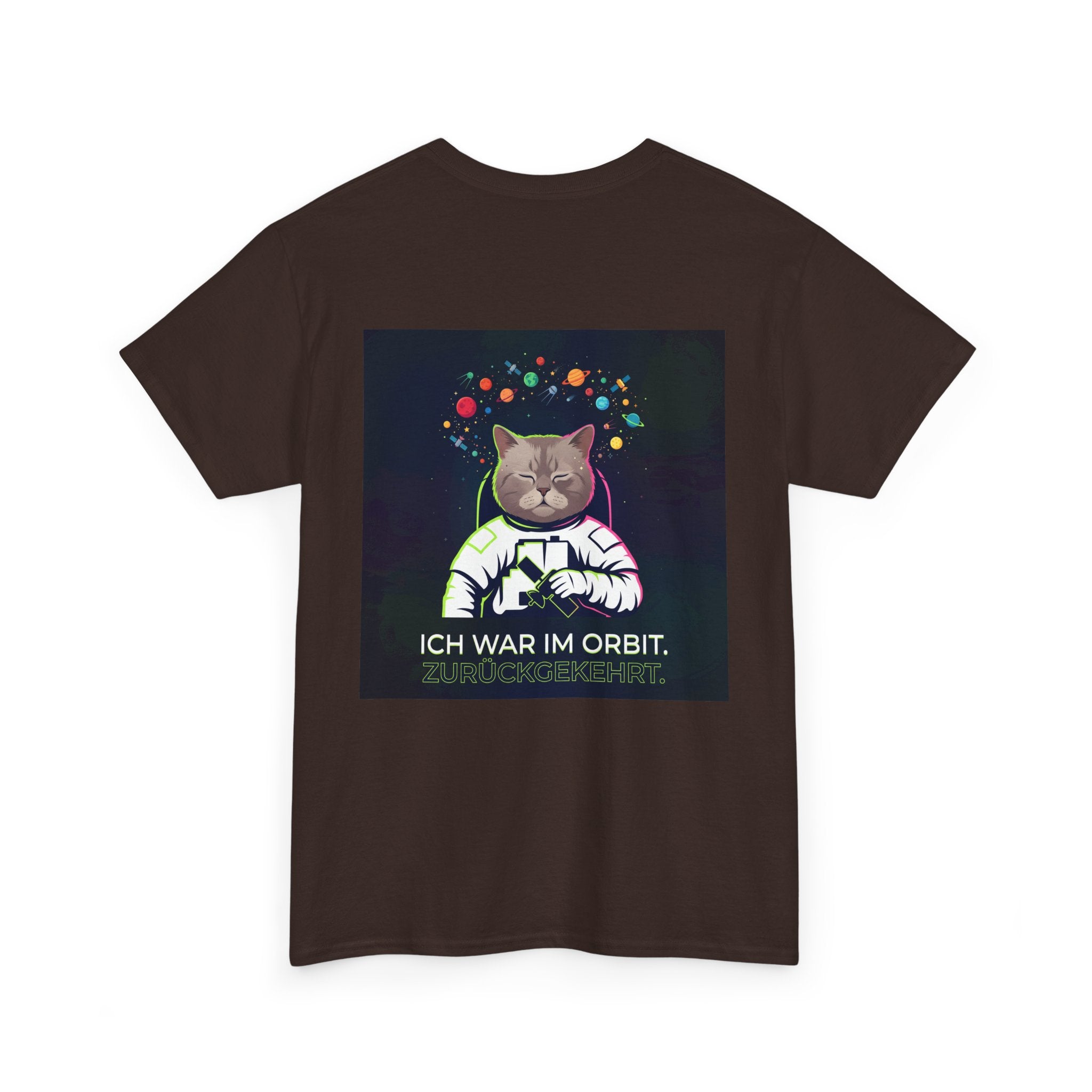 Astronaut Cat T-Shirt — "Ich war im Orbit. Zurückgekehrt." German Space Cat Tee