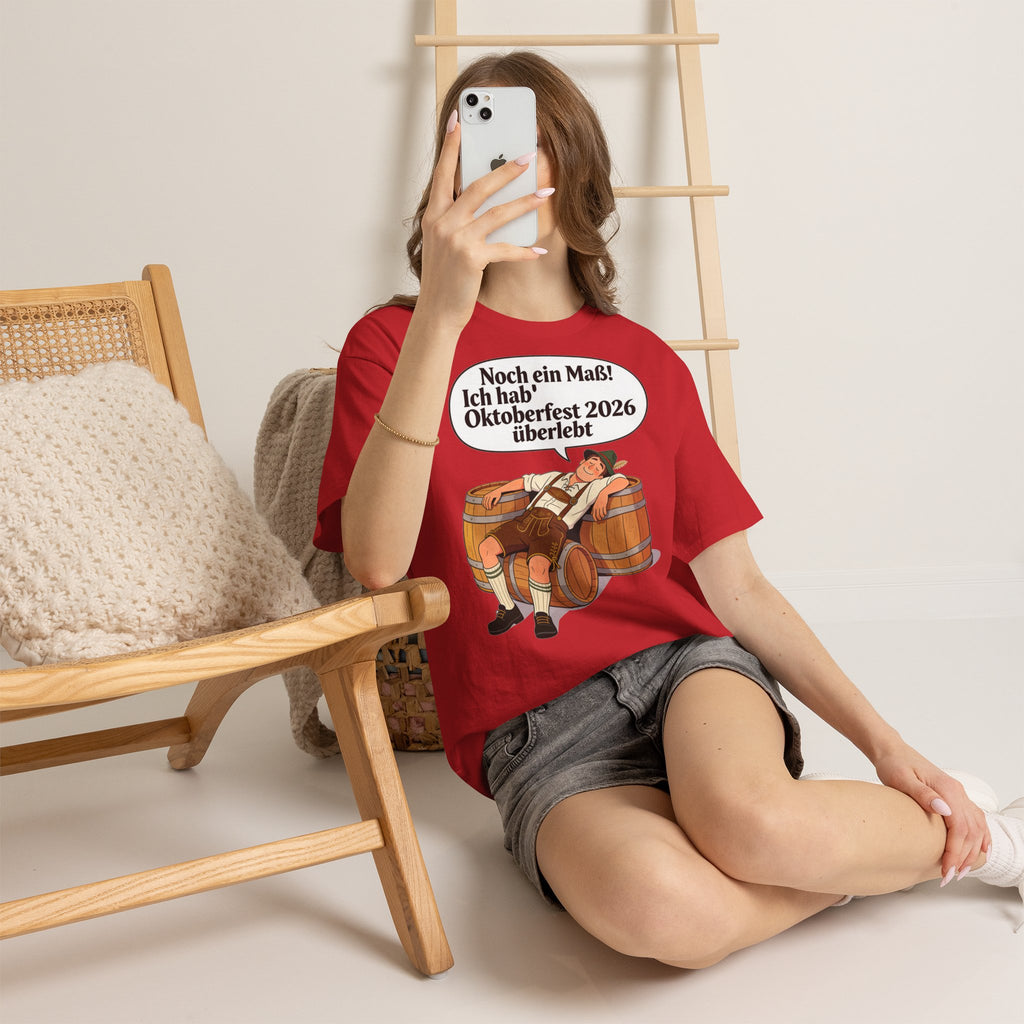 Oktoberfest 2026 T-Shirt – „Noch ein Maß! Ich hab' Oktoberfest 2026 überlebt“ Beer-Festival-Shirt