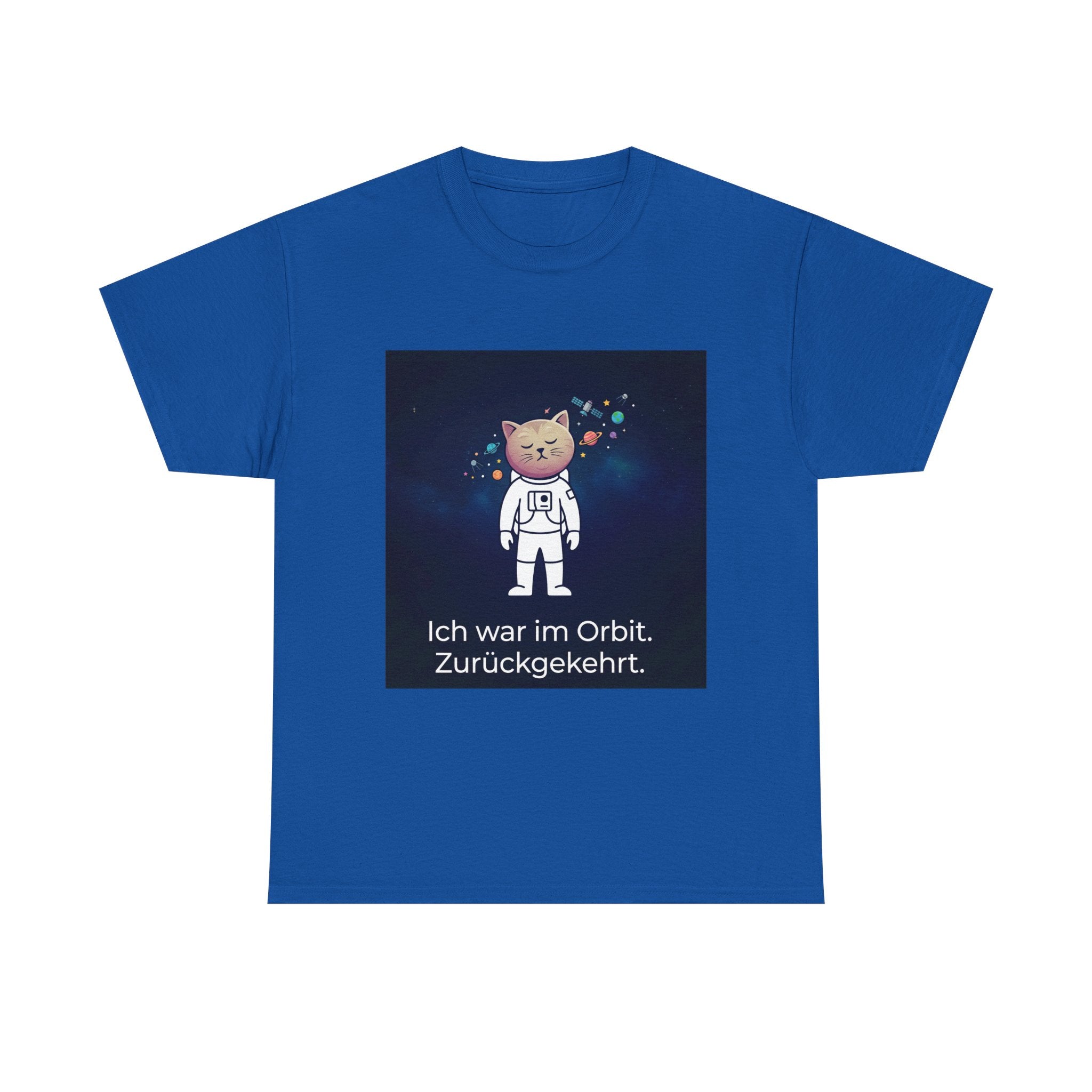 Astronaut Cat T-Shirt — "Ich war im Orbit. Zurückgekehrt." German Space Cat Tee