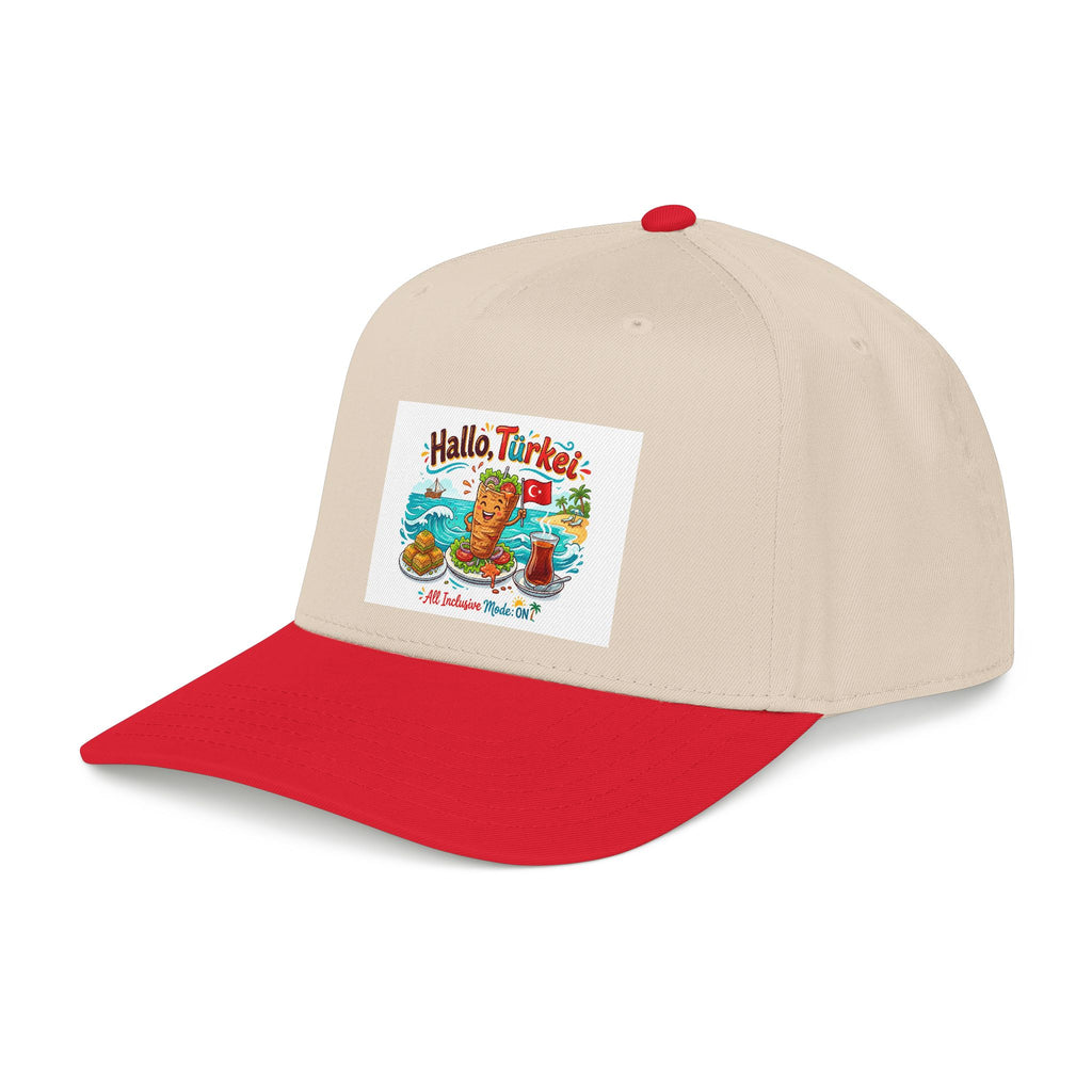 Hallo Turkey Beach Baseball Cap — Tropical Thanksgiving Vacation Vibe