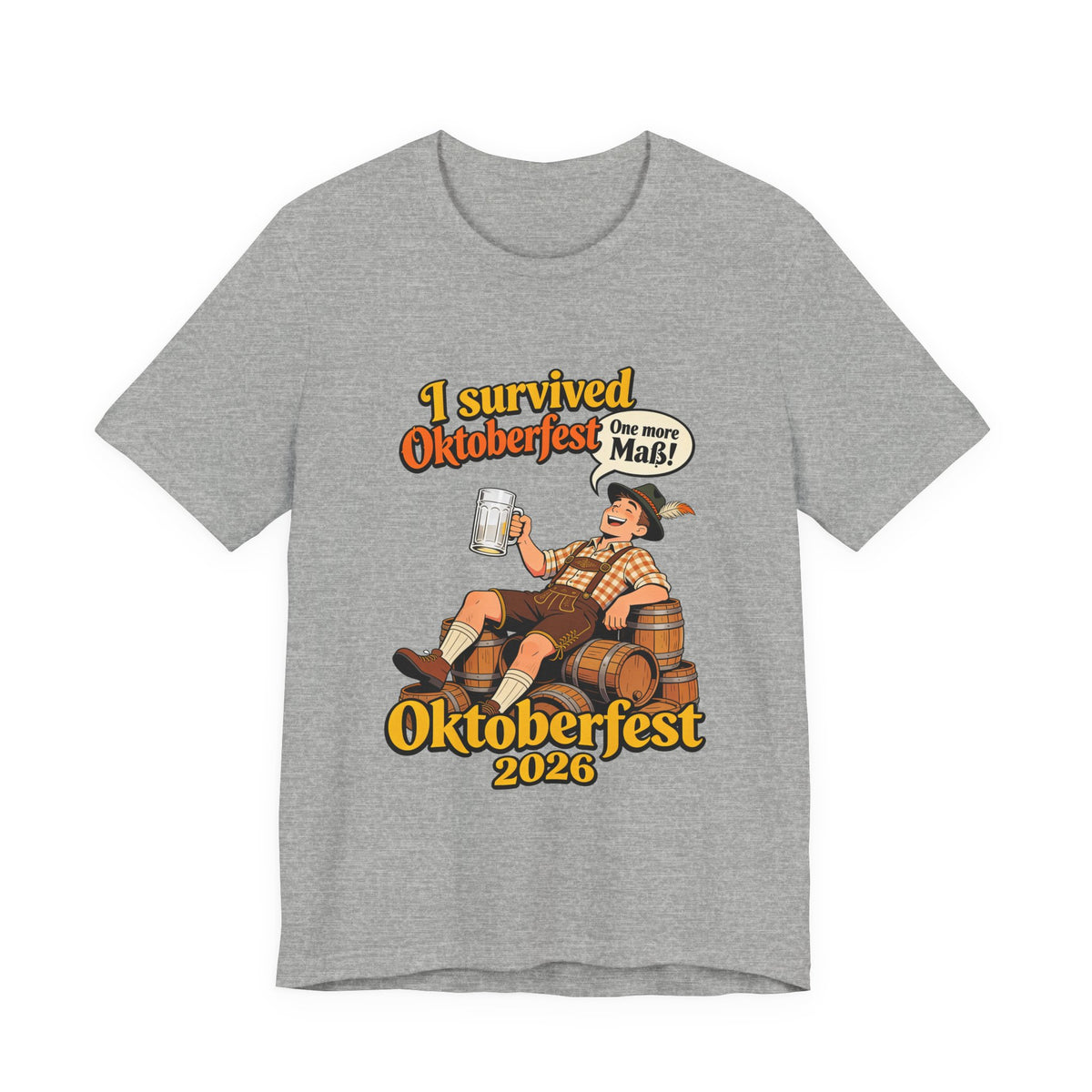 Oktoberfest 2026 T-Shirt — "I Survived Oktoberfest" Beer Festival Tee