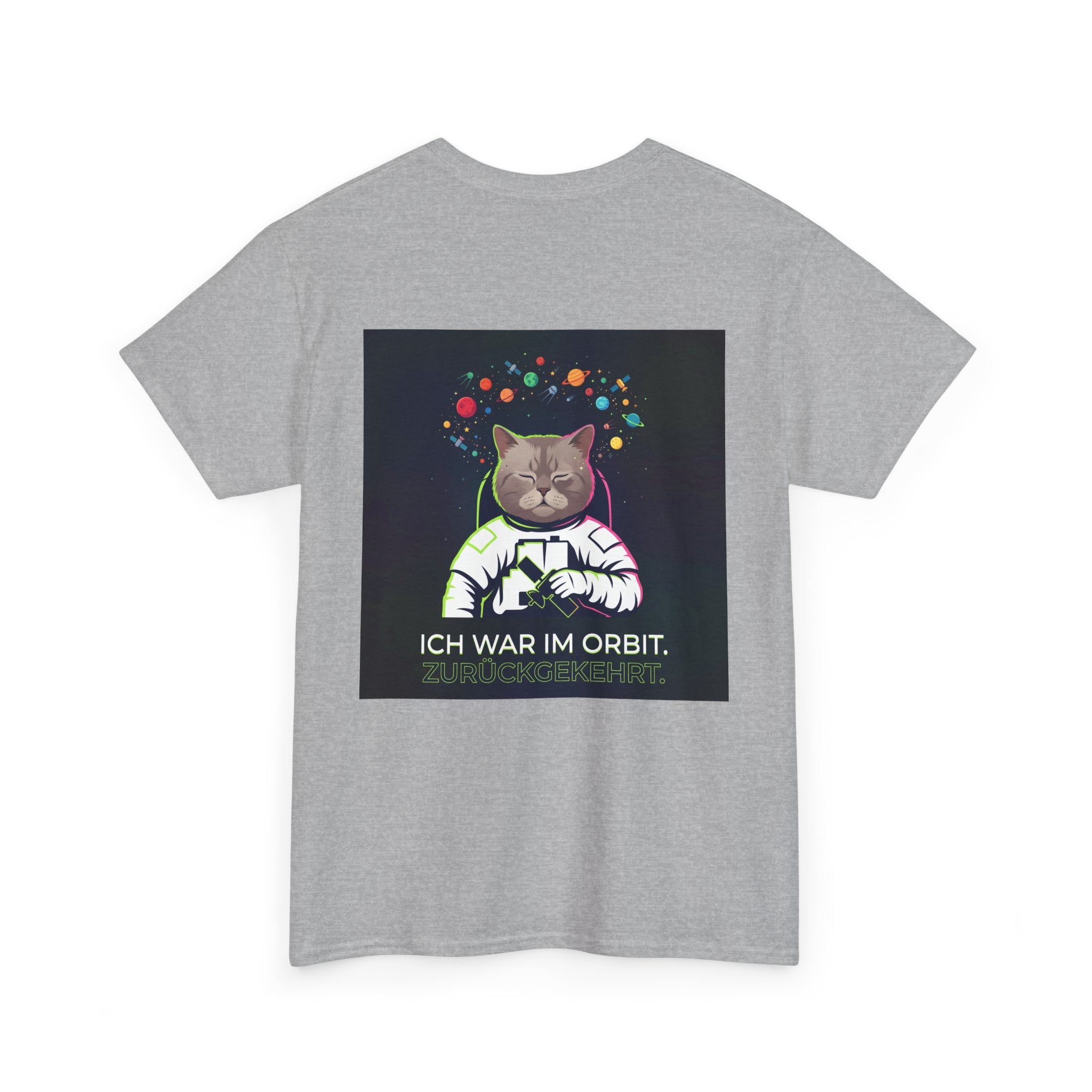 Astronaut Cat T-Shirt — "Ich war im Orbit. Zurückgekehrt." German Space Cat Tee