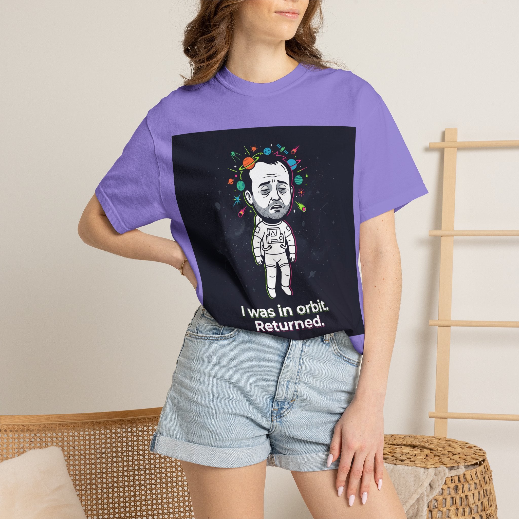 T-Shirt — "I Was in Orbit. Returned." Astronaut Graphic Tee