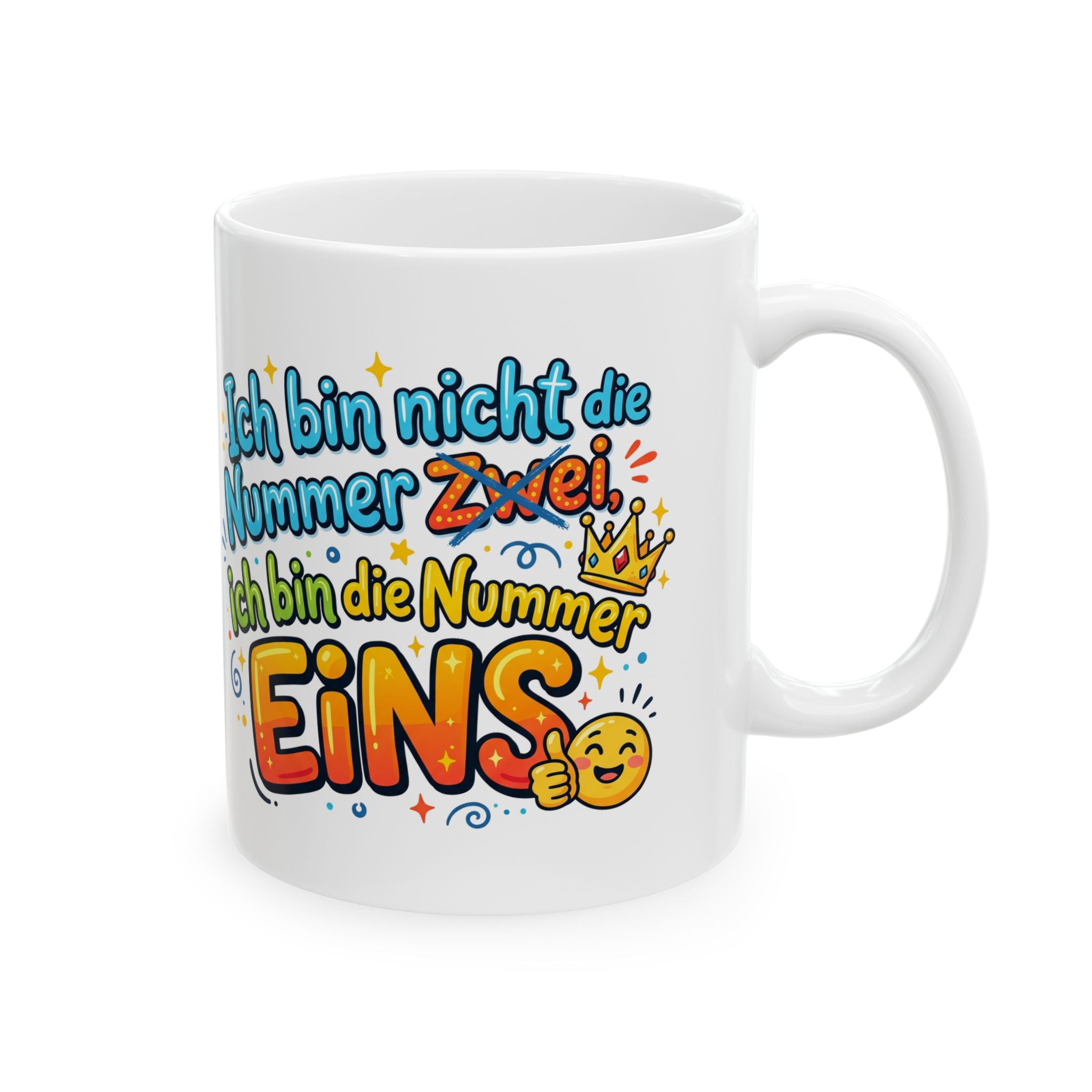 Birthday Number One Ceramic Mug – "Ich bin Nummer Eins" Funny German Birthday Gift (11oz, 15oz)