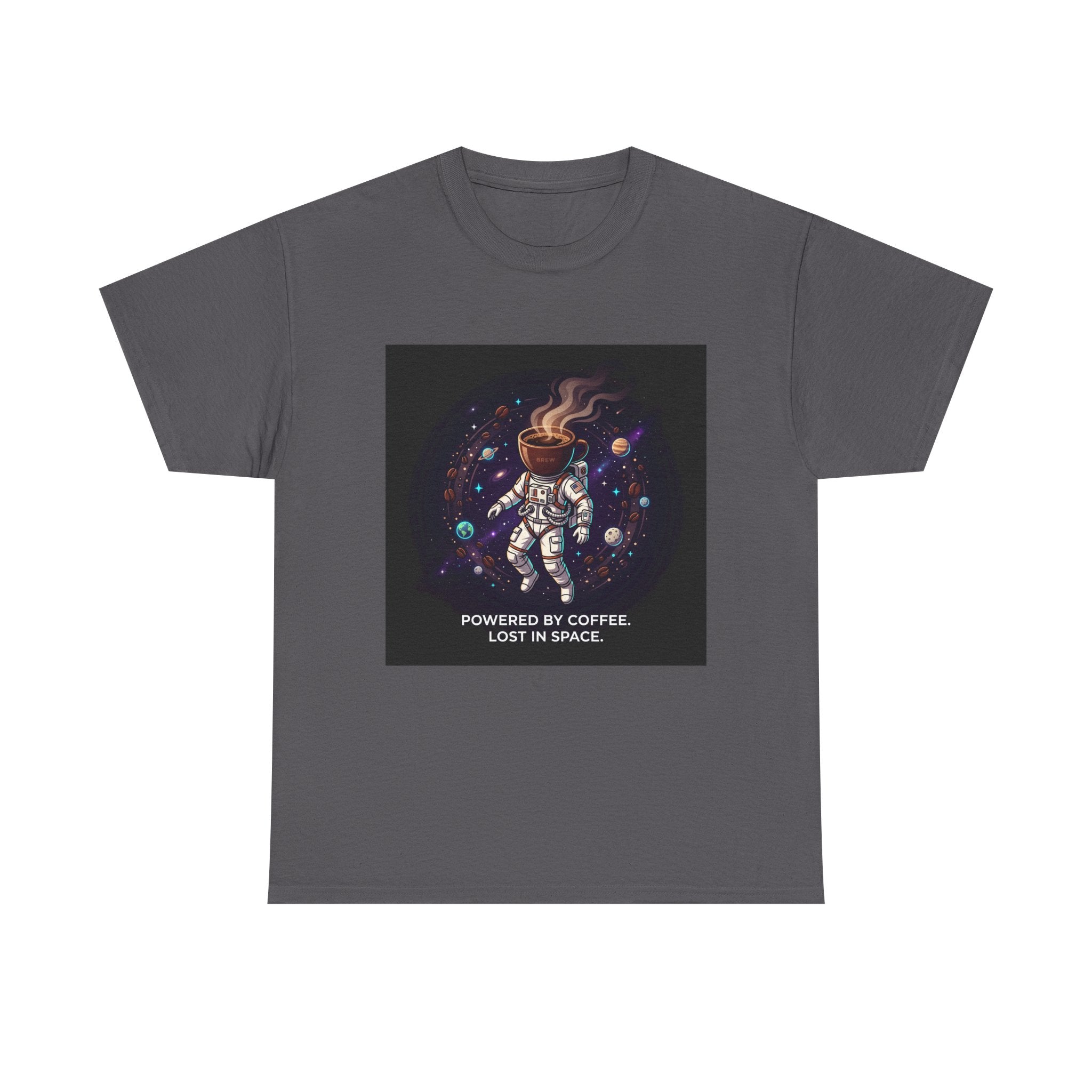 Astronaut Coffee T‑Shirt — "Powered by Coffee, Lost in Space" Space Tee