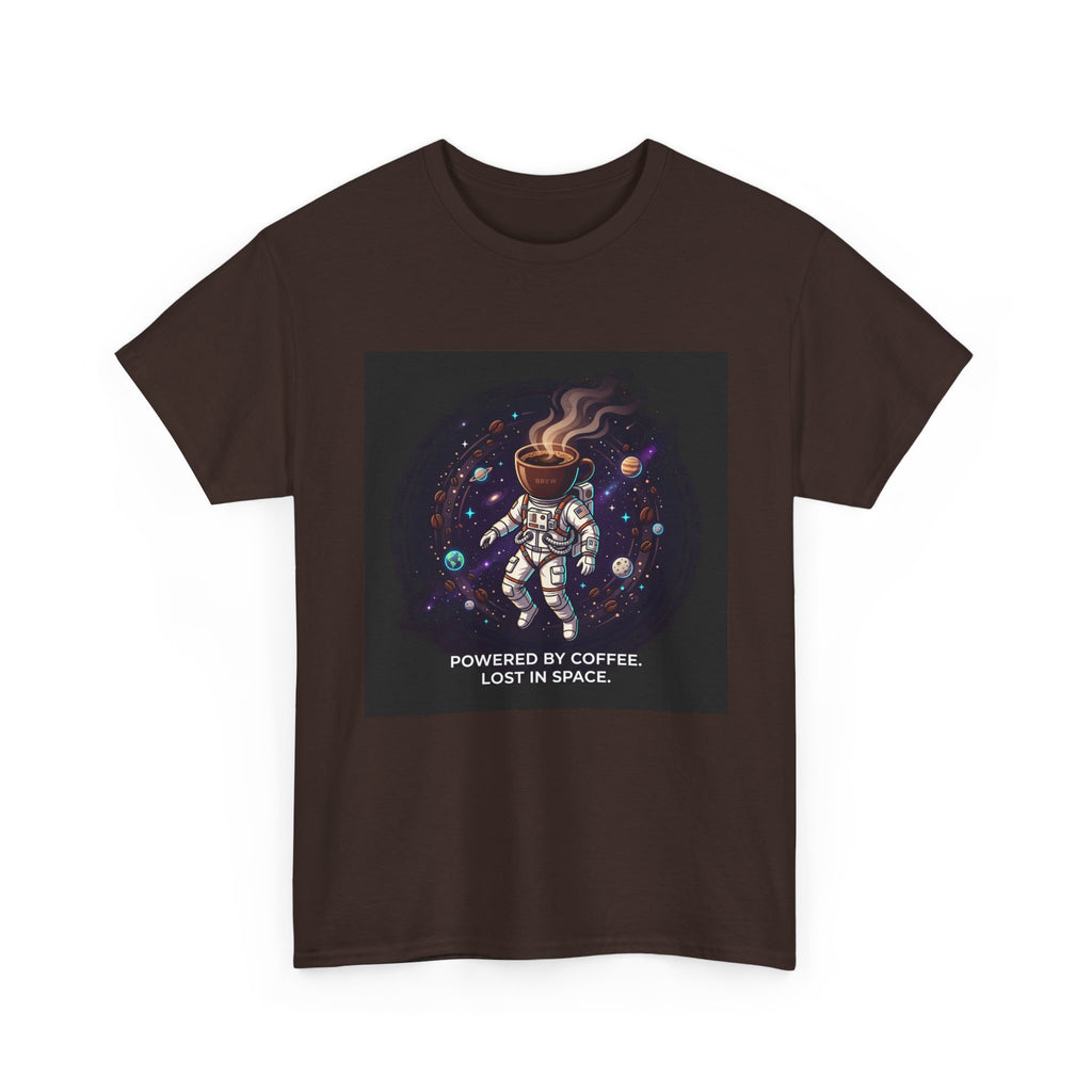Astronaut Coffee T‑Shirt — "Powered by Coffee, Lost in Space" Space Tee