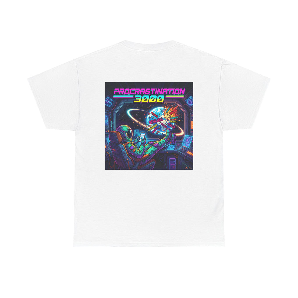 T-Shirt — "Procrastination 3000" Retro Futuristic Space Tee