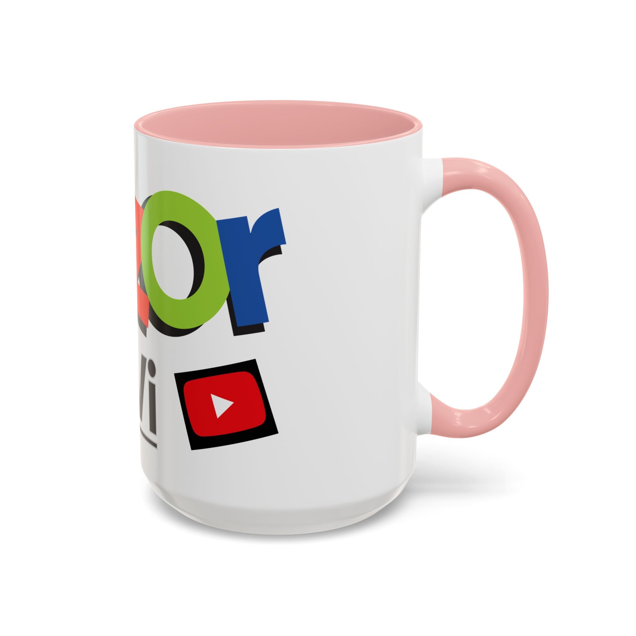 Accent Coffee Mug Obzor TiVi — Colorful YouTube Creator Logo Design (11/15 oz)