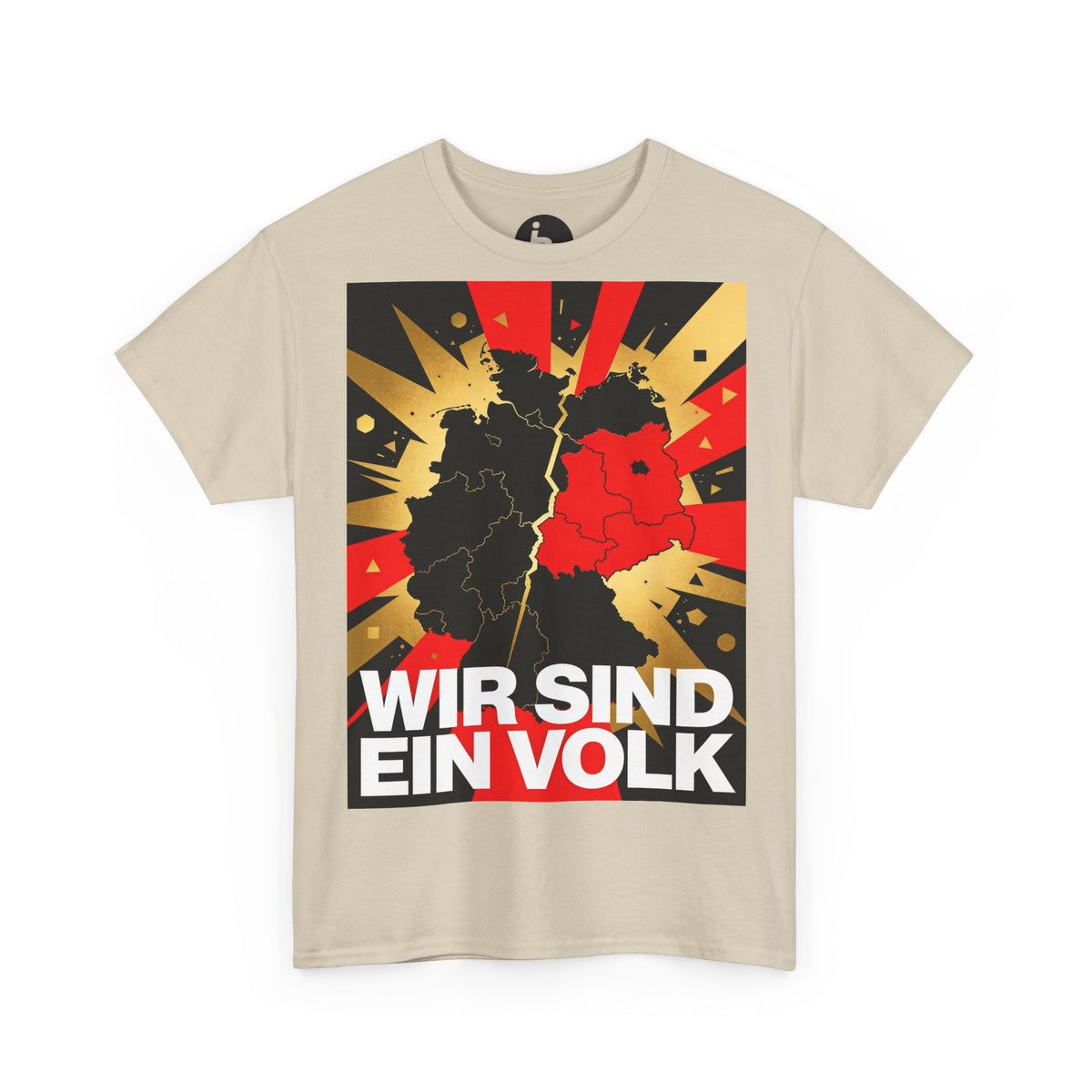 T-Shirt „WIR SIND EIN VOLK“ - Erinnerung, Retro‑Poster‑Style
