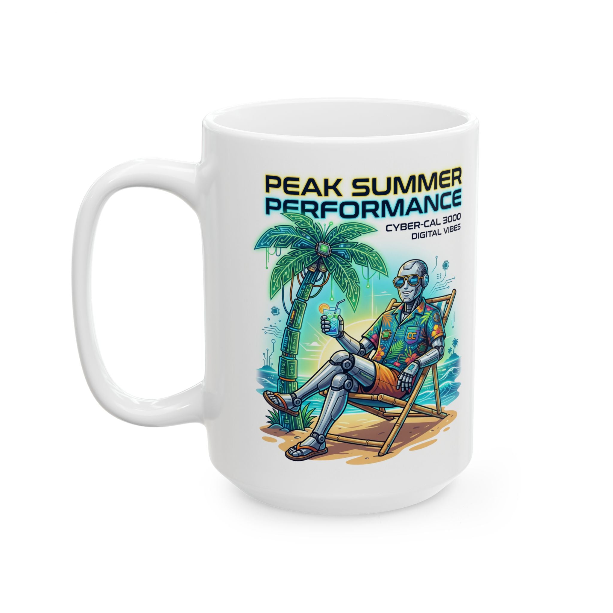 Tropical Gamer Ceramic Mug — “Peak Summer Performance” 11oz/15oz