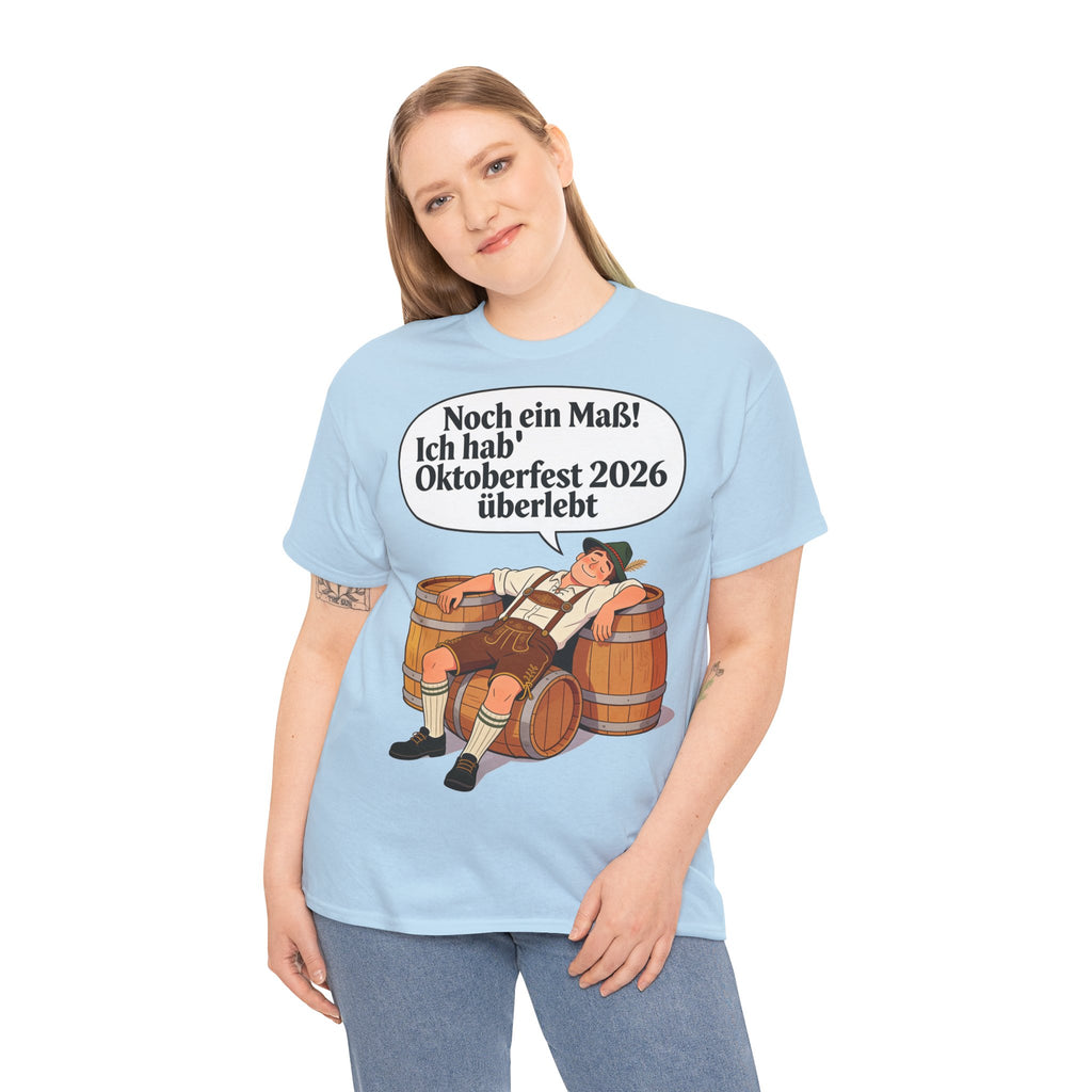 Oktoberfest 2026 T-Shirt – „Noch ein Maß! Ich hab' Oktoberfest 2026 überlebt“ Beer-Festival-Shirt