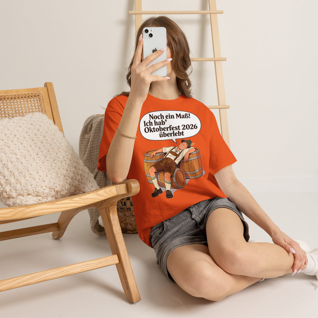 Oktoberfest 2026 T-Shirt – „Noch ein Maß! Ich hab' Oktoberfest 2026 überlebt“ Beer-Festival-Shirt