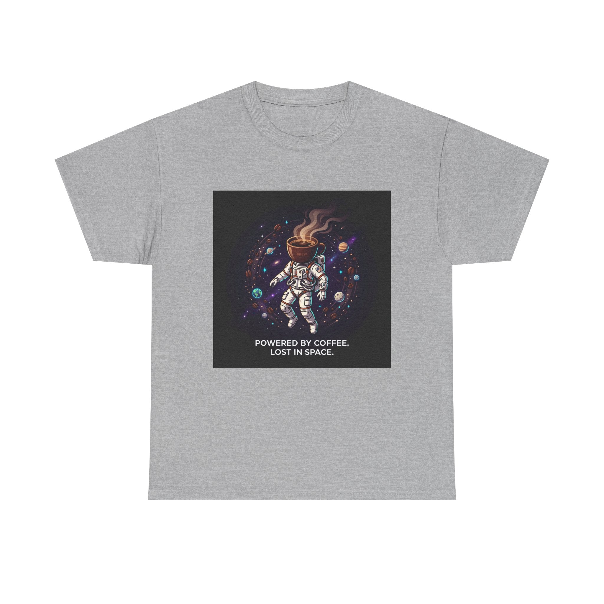 Astronaut Coffee T‑Shirt — "Powered by Coffee, Lost in Space" Space Tee