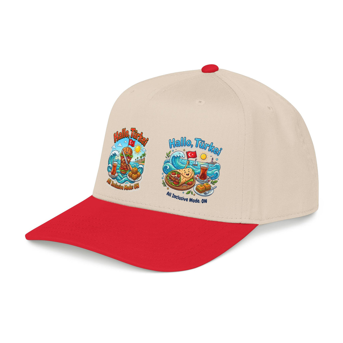 Hallo Turkey Beach Baseball Cap — Tropical Thanksgiving Vacation Vibe