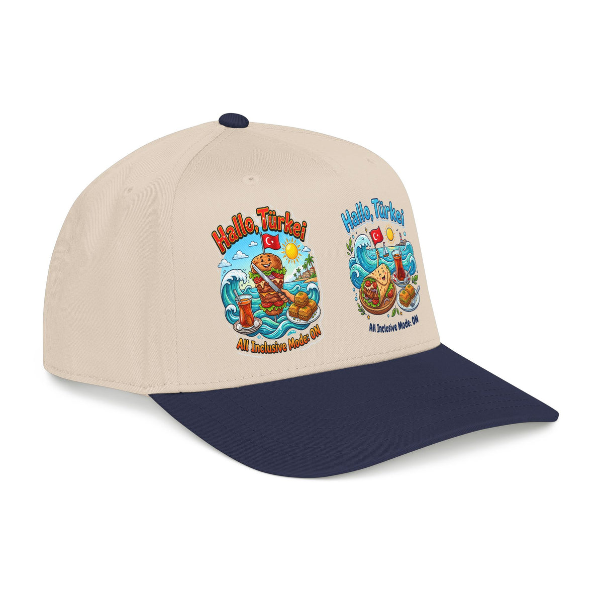 Hallo Turkey Beach Baseball Cap — Tropical Thanksgiving Vacation Vibe