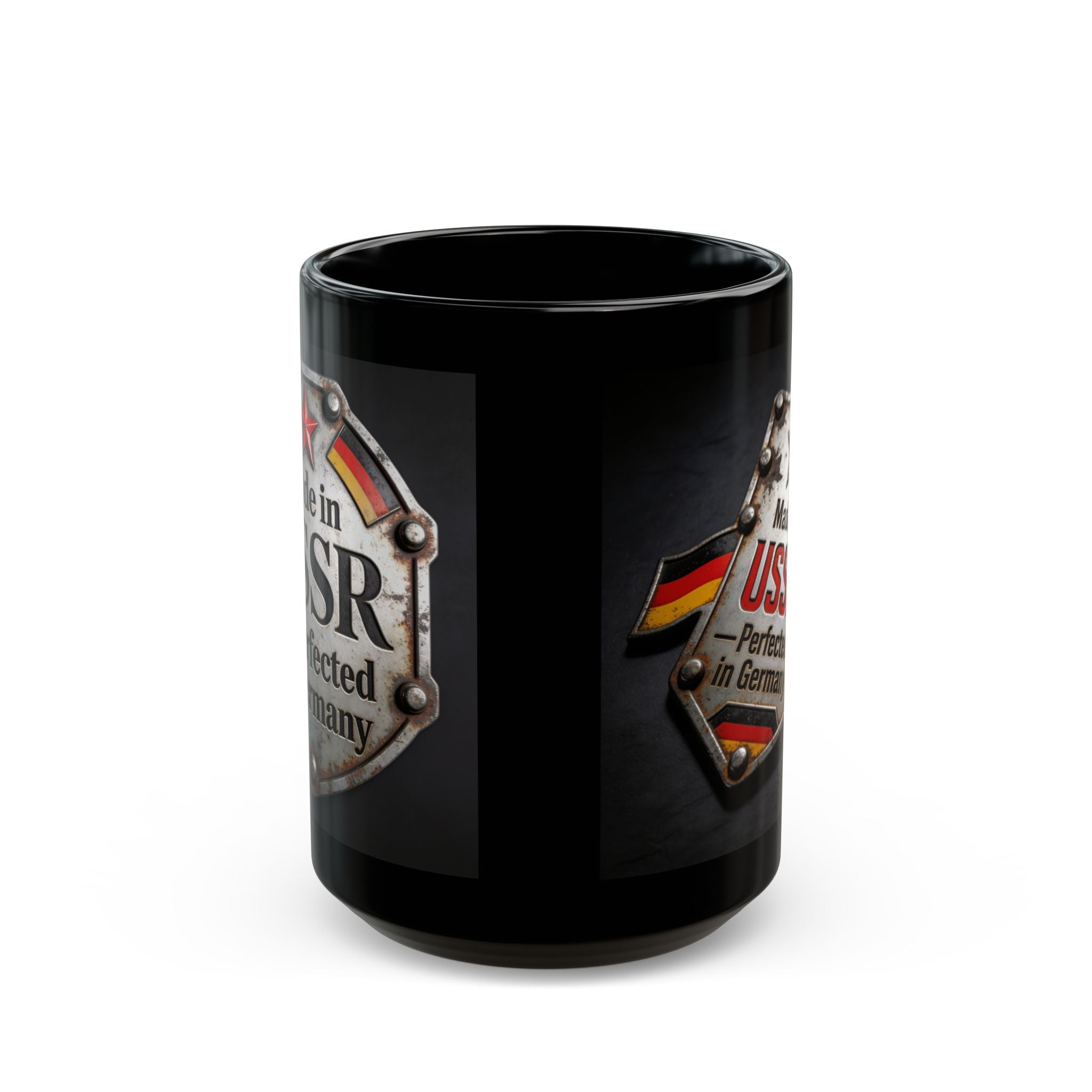 Made in USSR Coffee Mug – Vintage Ironplate Design (11oz/15oz)