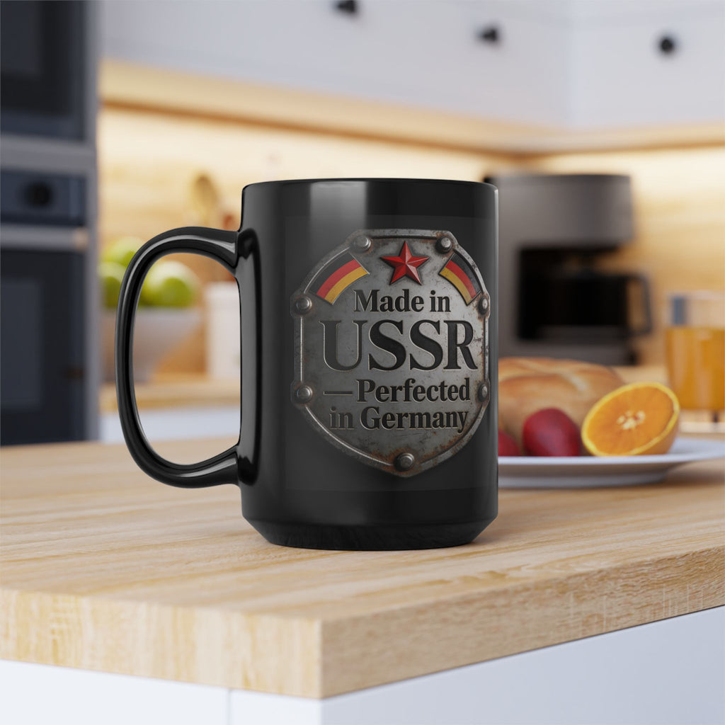 Made in USSR Coffee Mug – Vintage Ironplate Design (11oz/15oz)