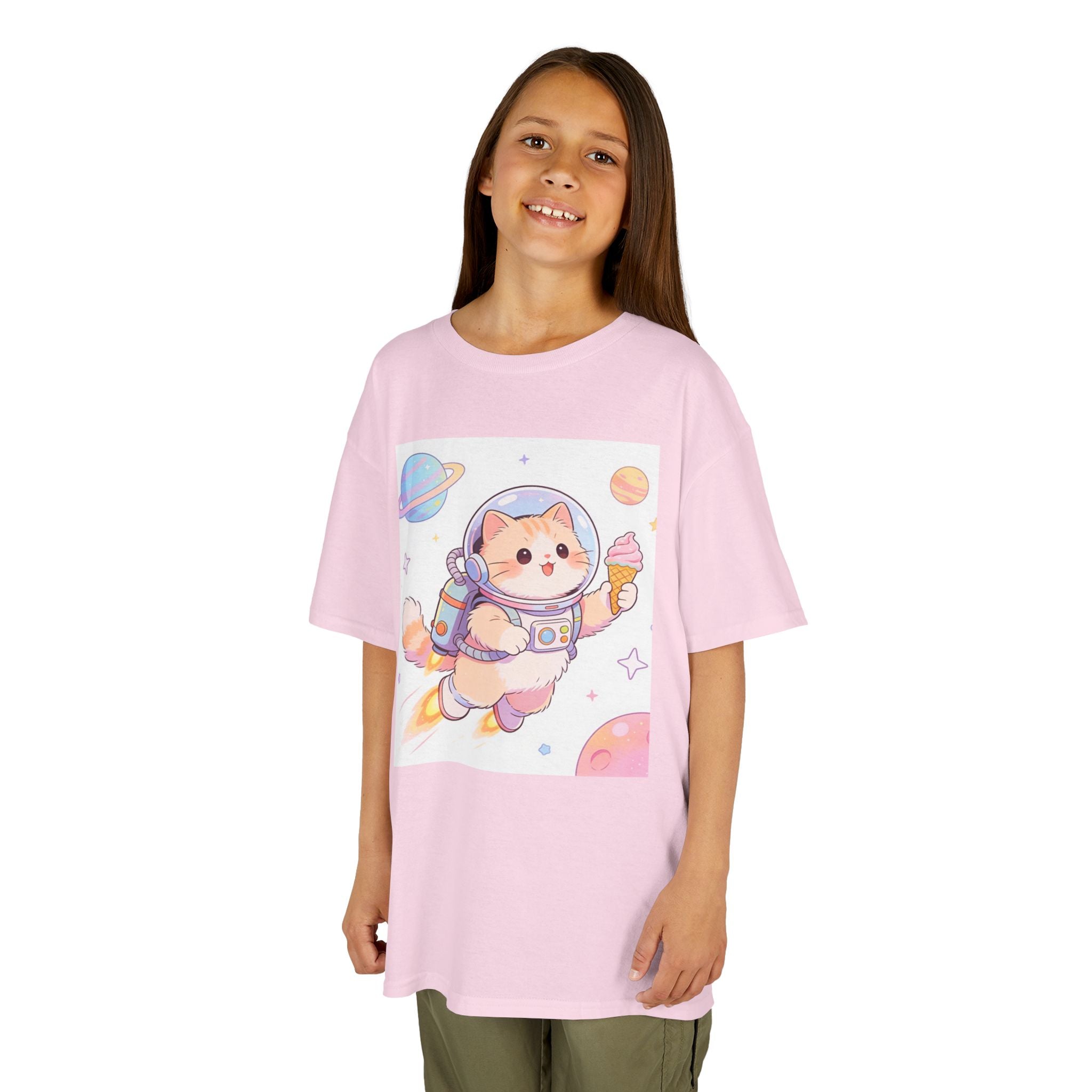 Kids Astronaut Cat Tee — Cute Space Puppy in Spacesuit Kids T-Shirt